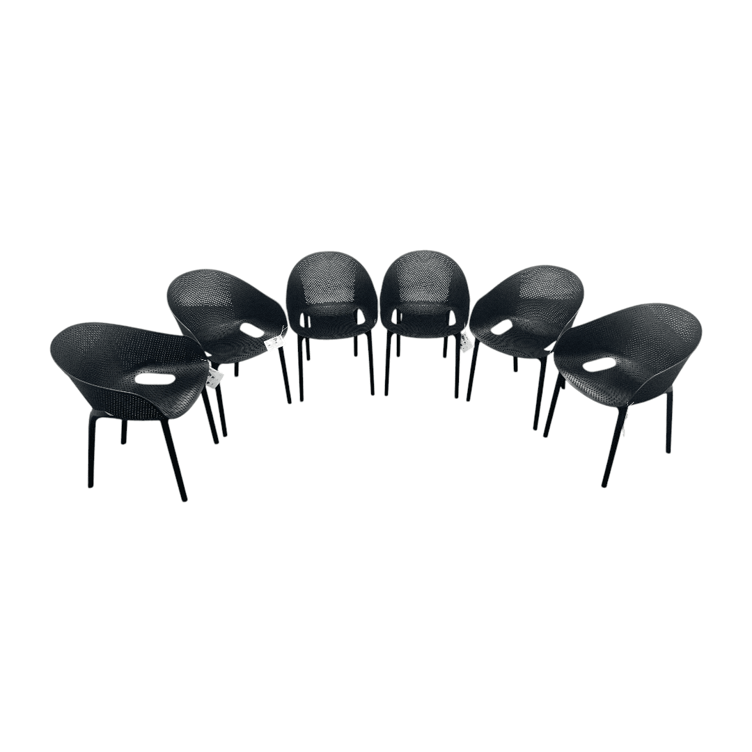AllModern Farrah Stacking Patio Dining Armchair (Set of 6) - Thumbnail 2