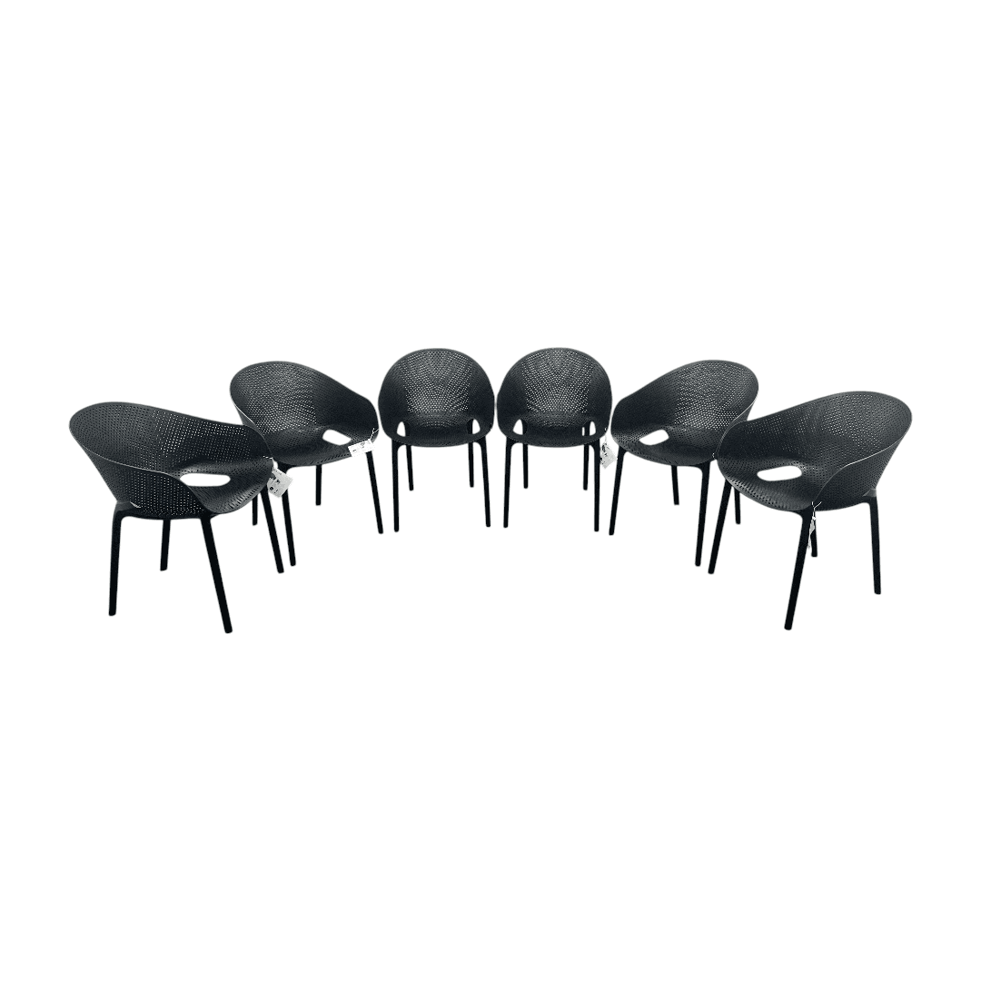 AllModern Farrah Stacking Patio Dining Armchair (Set of 6) - Thumbnail 3