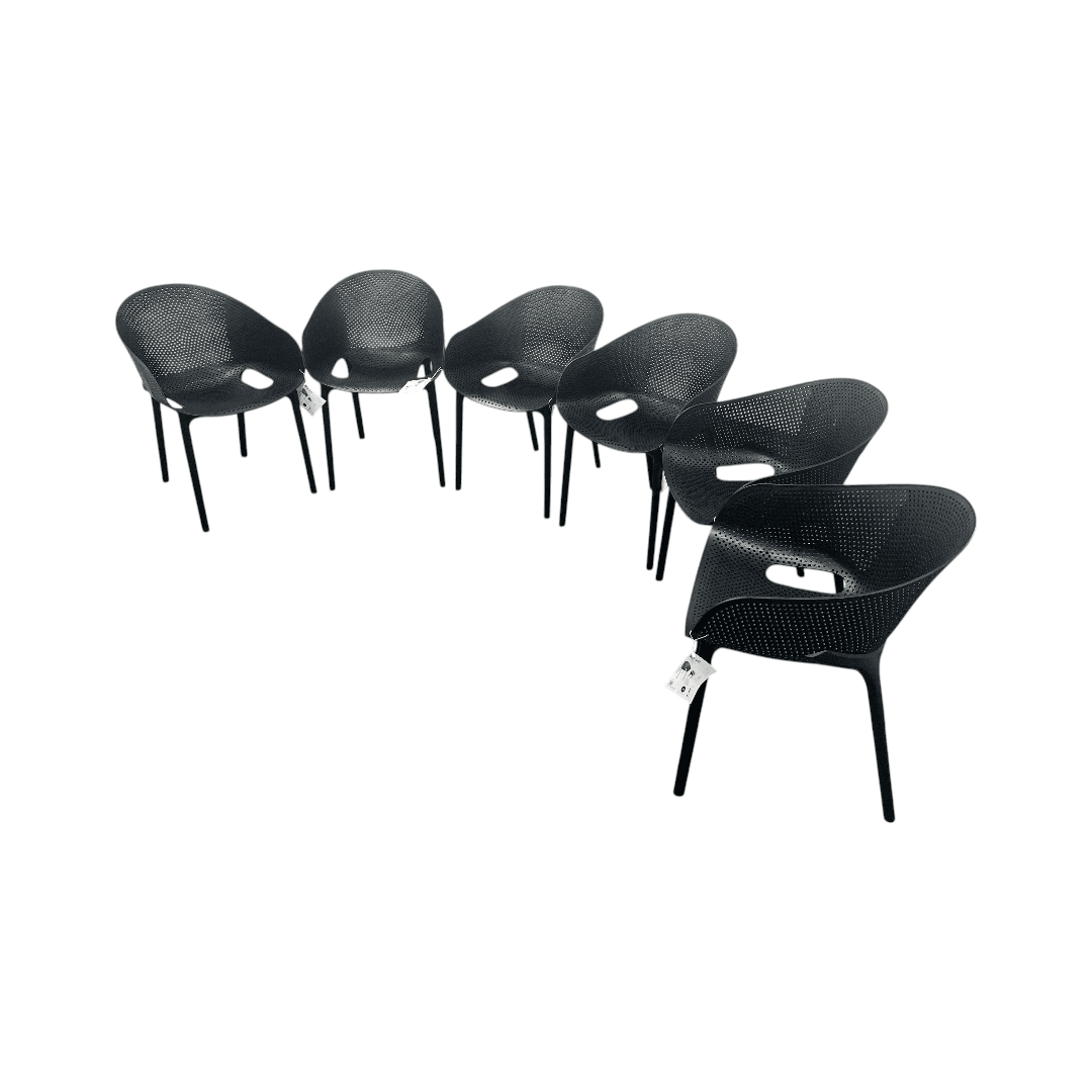 AllModern Farrah Stacking Patio Dining Armchair (Set of 6) - Thumbnail 7