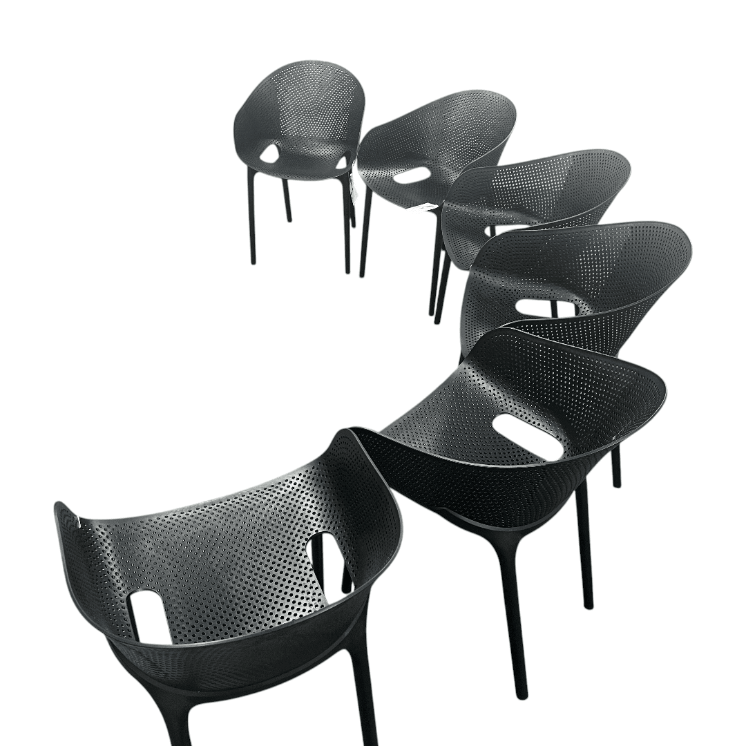 AllModern Farrah Stacking Patio Dining Armchair (Set of 6) - Thumbnail 8
