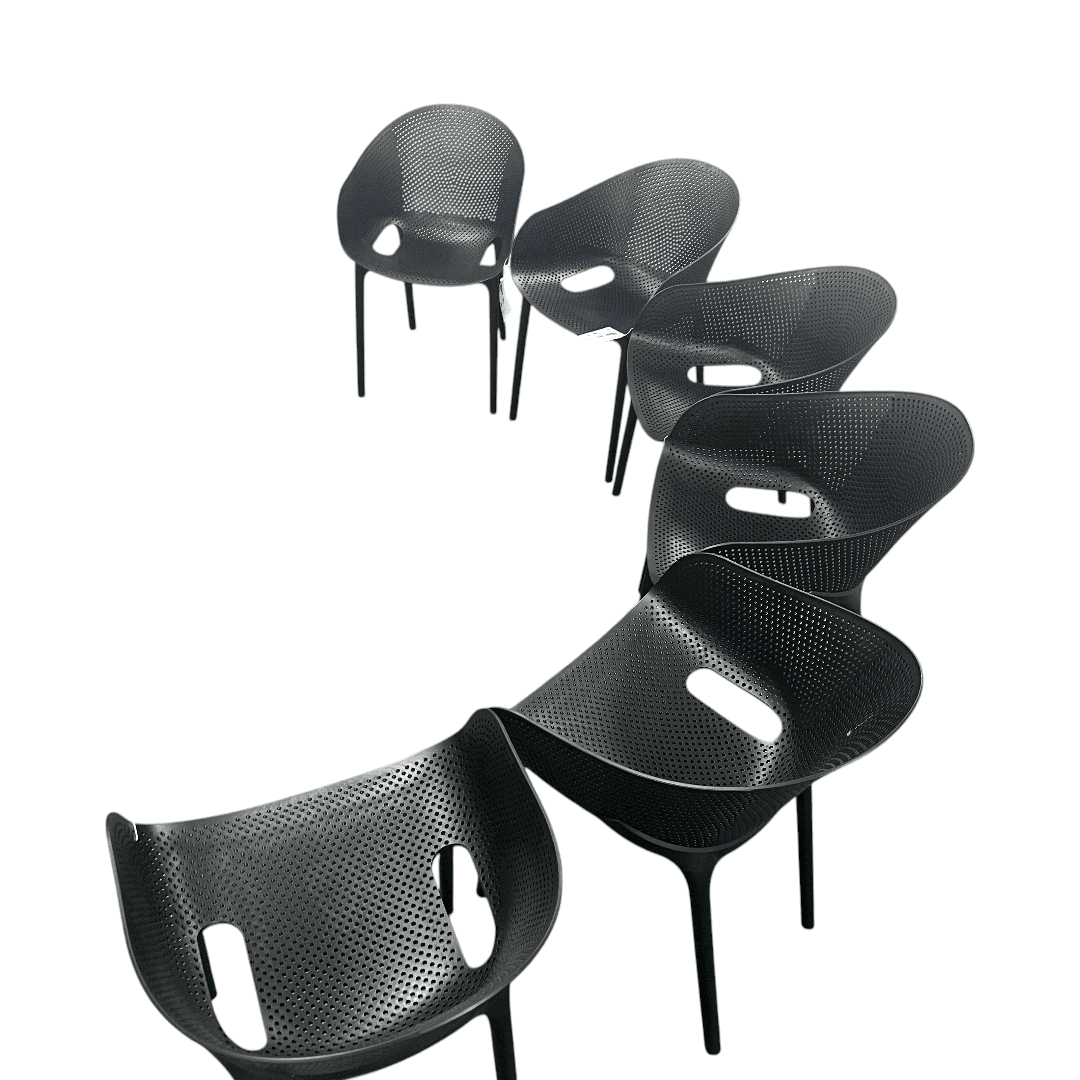 AllModern Farrah Stacking Patio Dining Armchair (Set of 6) - Thumbnail 9