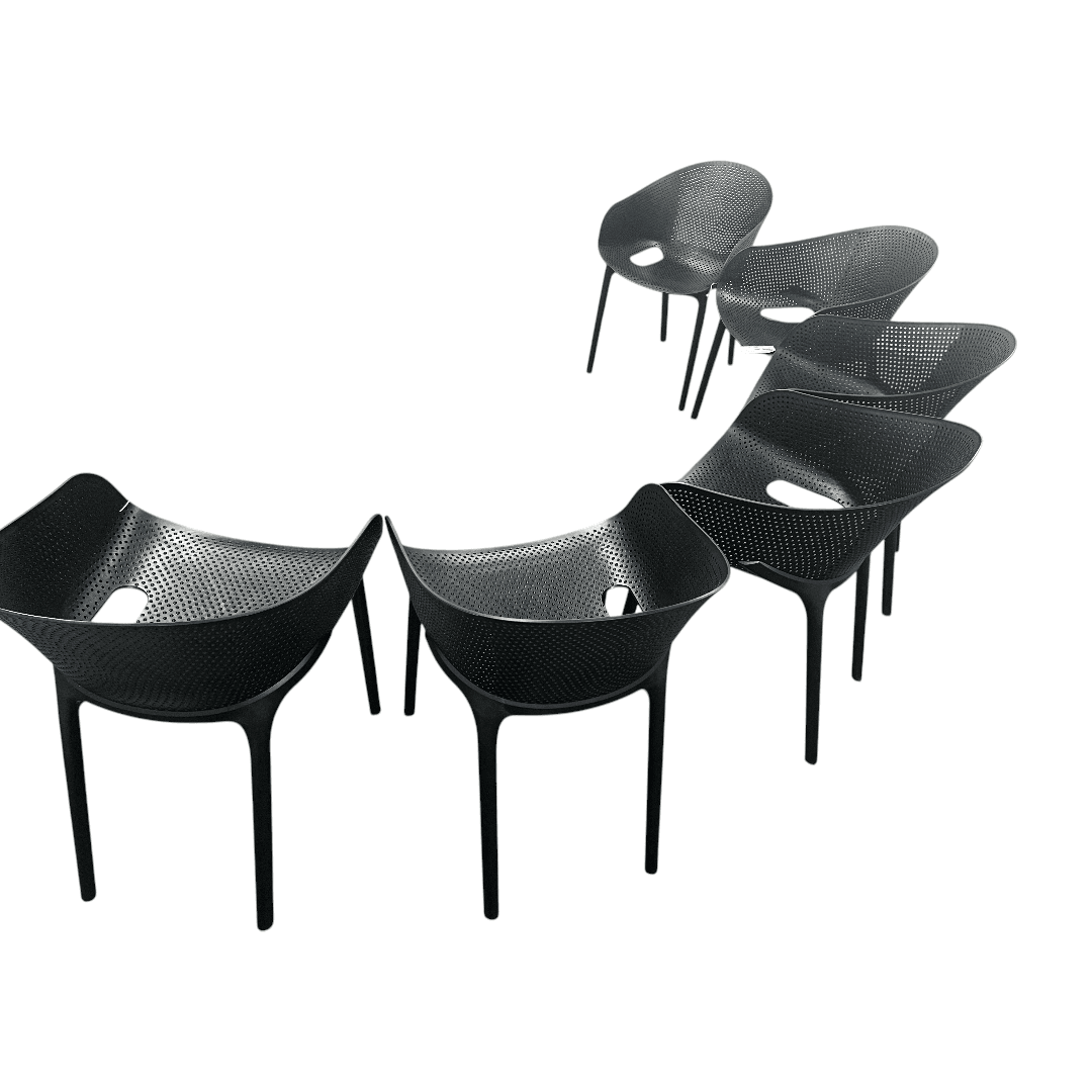 AllModern Farrah Stacking Patio Dining Armchair (Set of 6) - Thumbnail 11