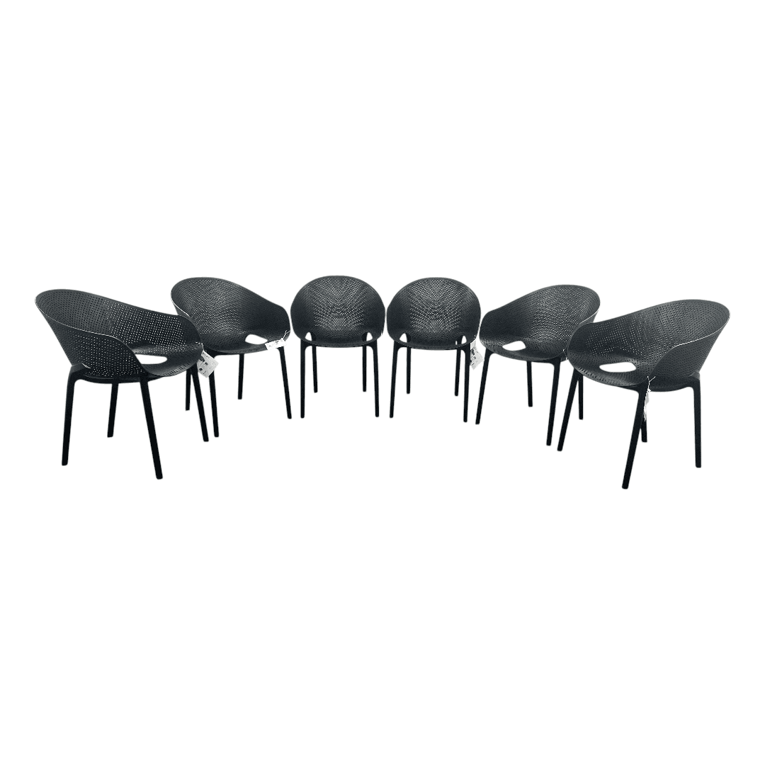 AllModern Farrah Stacking Patio Dining Armchair (Set of 6) - Thumbnail 5