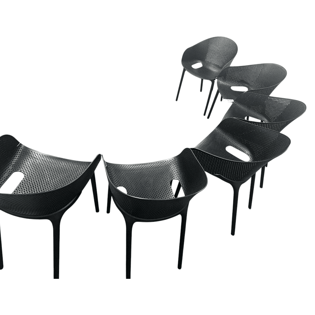 AllModern Farrah Stacking Patio Dining Armchair (Set of 6) - Thumbnail 10