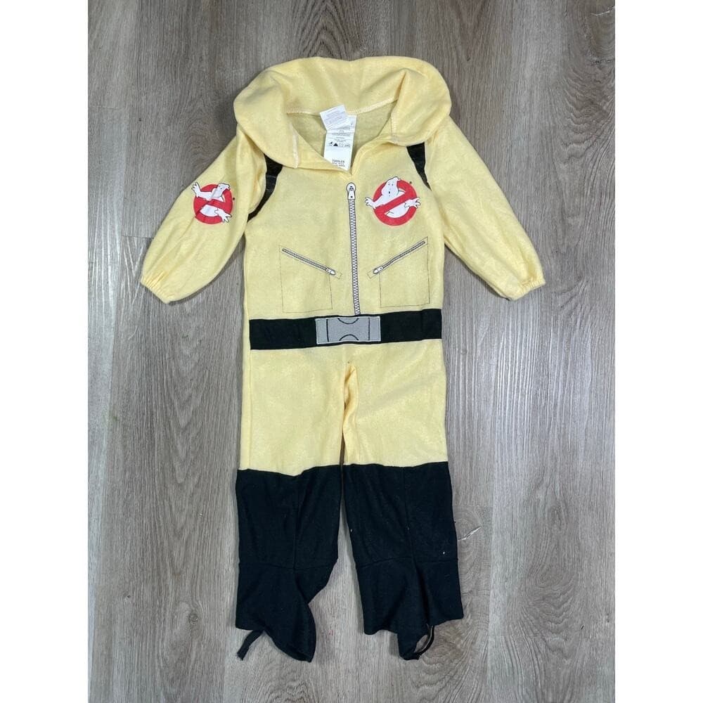 Rubie's Ghostbusters Toddler Costume Jumpsuit Yellow Long Sleeve with Boot Cover - Thumbnail 2