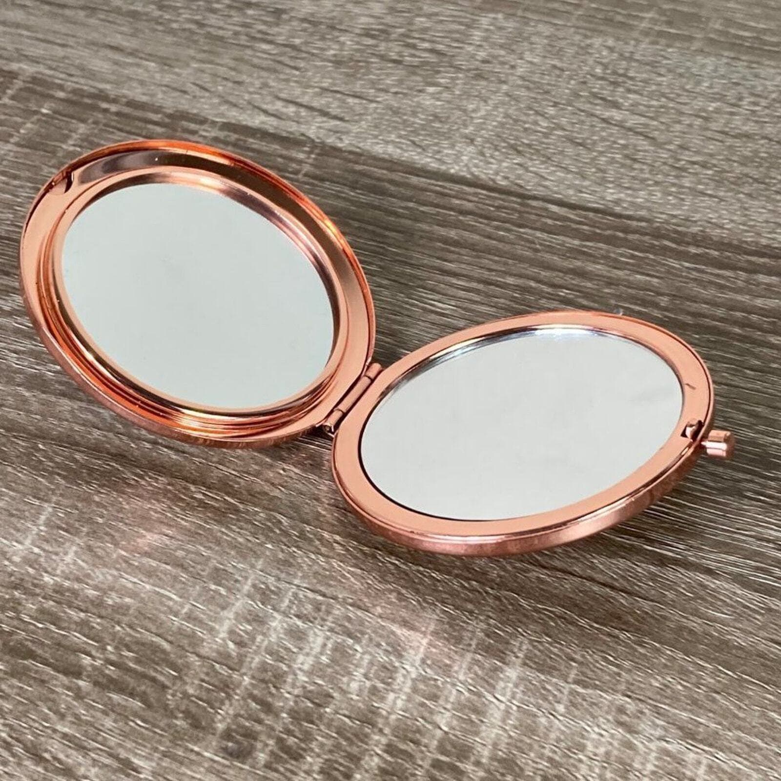 Disney Store Belle Compact Mirror 25th Anniversary Beauty Beast Art Rose Gold - Thumbnail 8