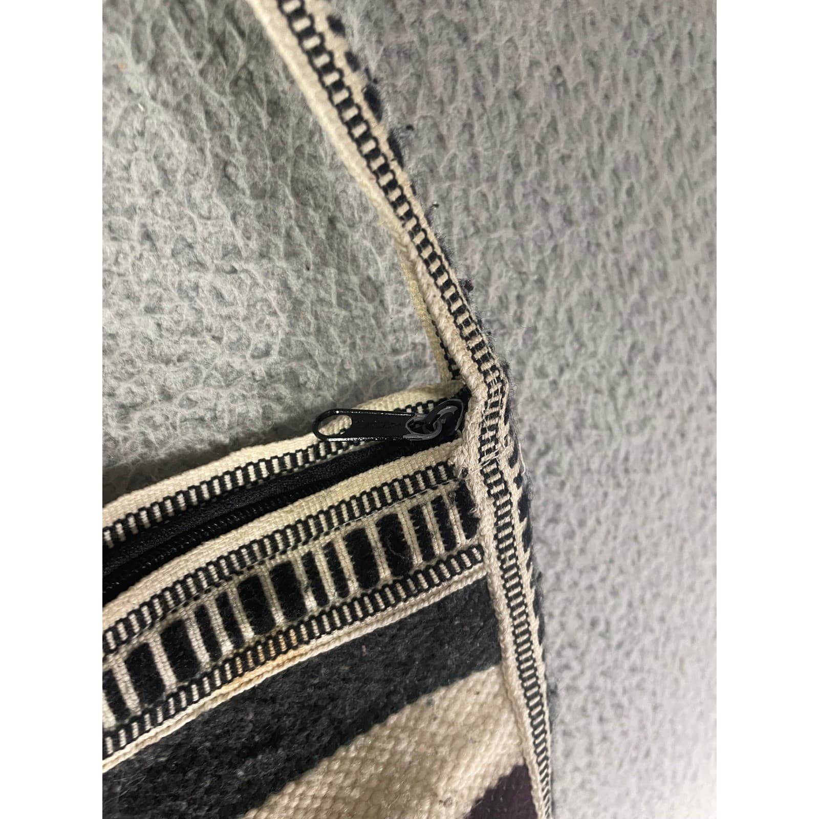 Ecuador Woven Wool Crossbody Bag Handwoven Folk Art Boho Souvenir Purse - Thumbnail 11