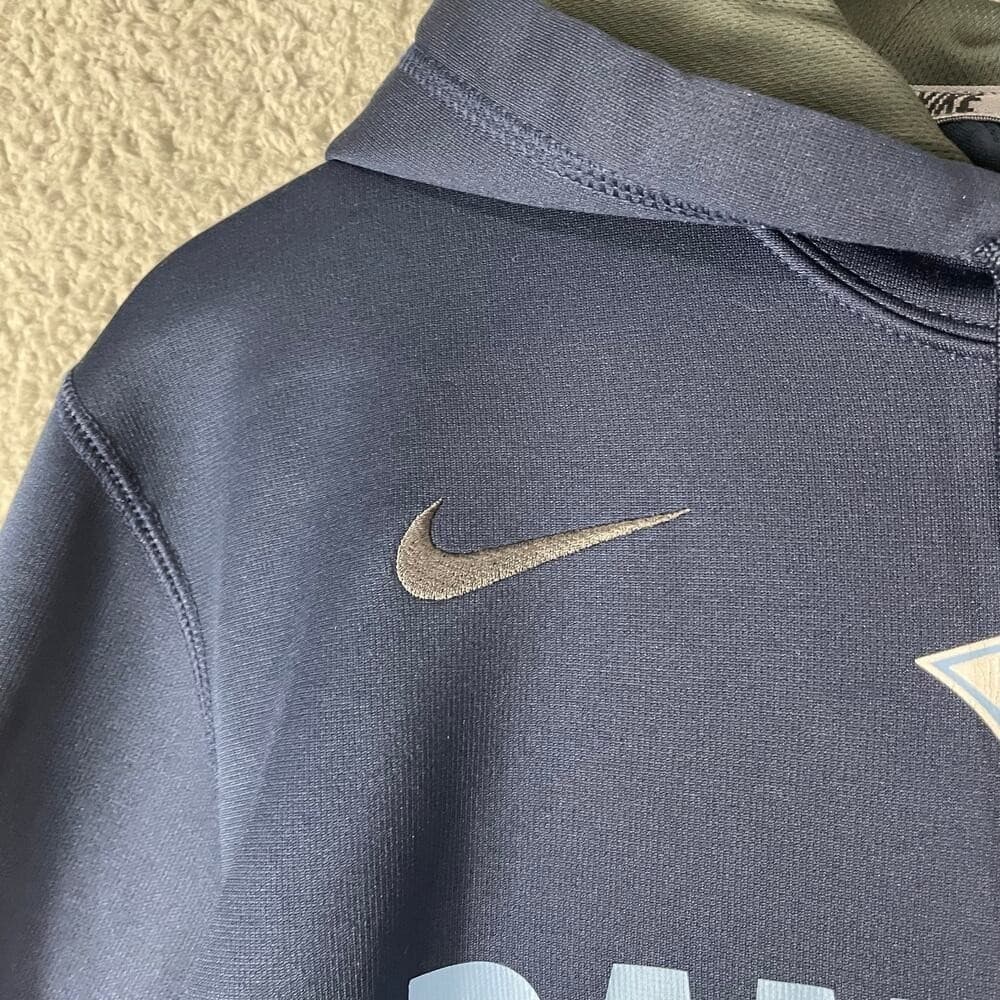 Nike Therma Fit Panthers Hoodie Mens M Blue NFL Pullover Sweatshirt - Thumbnail 8