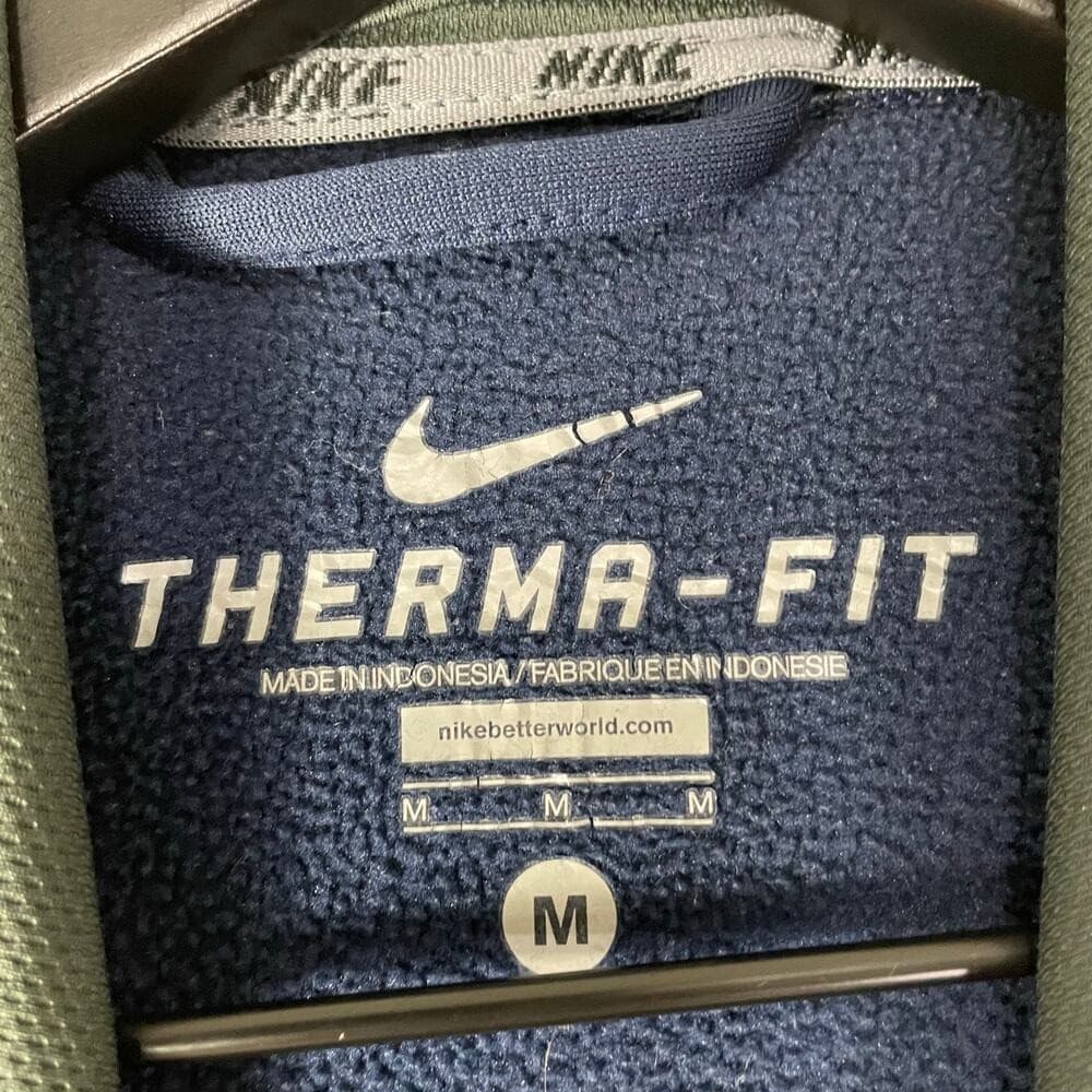 Nike Therma Fit Panthers Hoodie Mens M Blue NFL Pullover Sweatshirt - Thumbnail 4