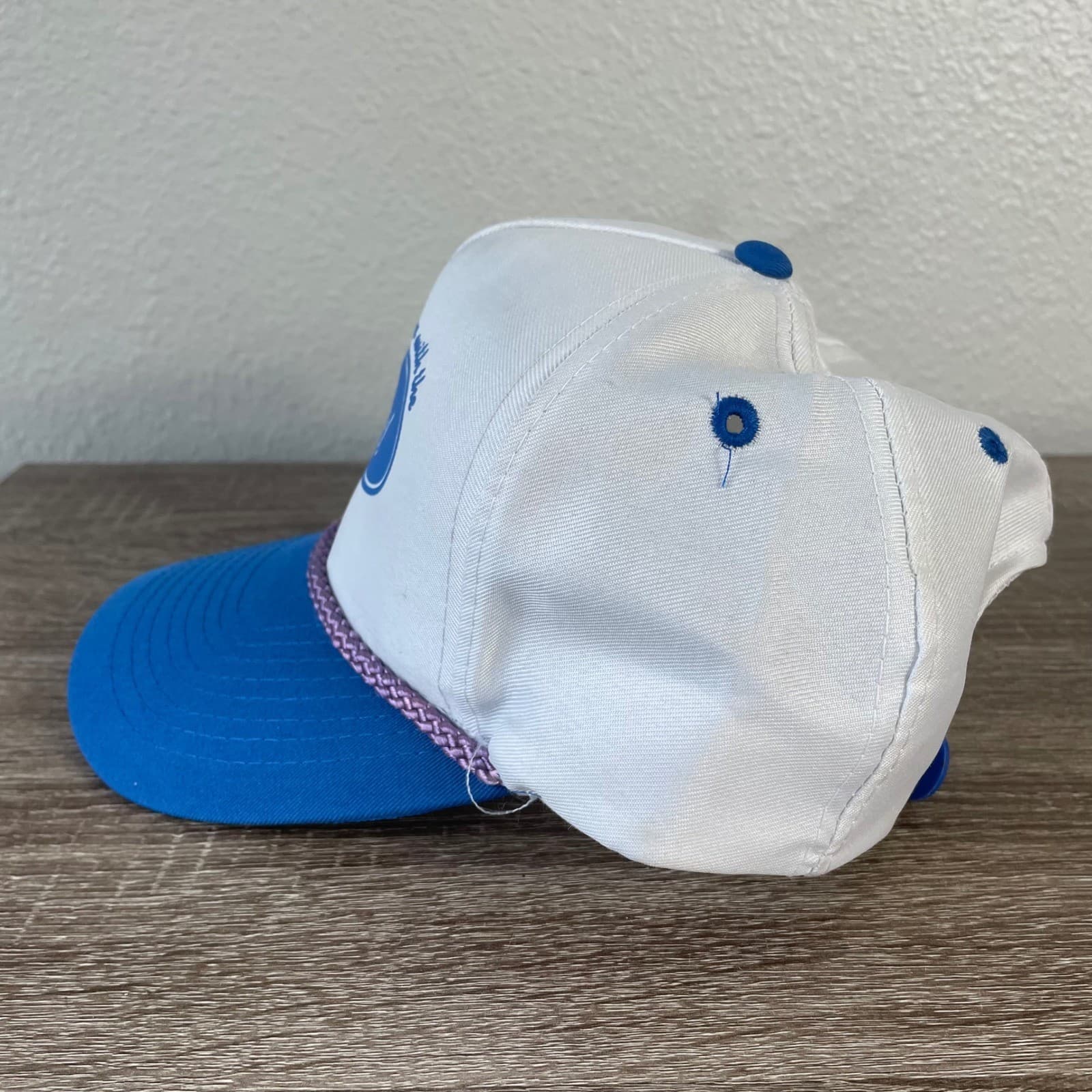 Vintage Have You Ridden With The Lord Lately Trucker Hat Blue White Snapback - Thumbnail 8