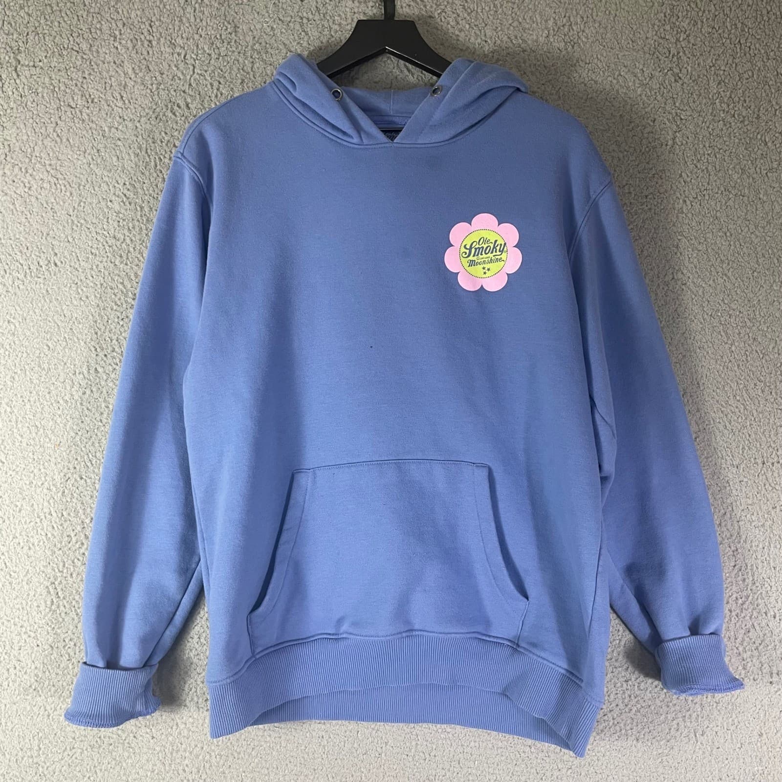 Ole Smoky Moonshine Hoodie Womens M Blue Good Vibes Tennessee Pullover Floral - Thumbnail 9