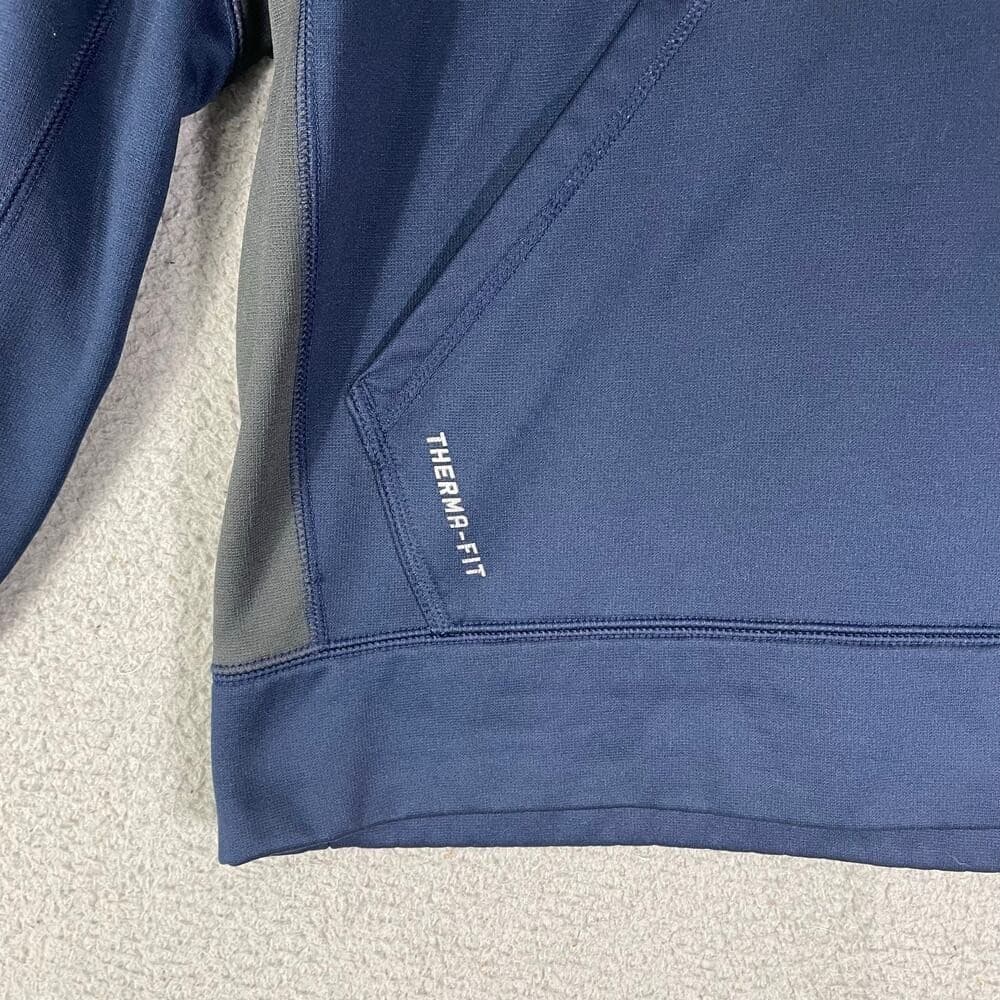 Nike Therma Fit Panthers Hoodie Mens M Blue NFL Pullover Sweatshirt - Thumbnail 10