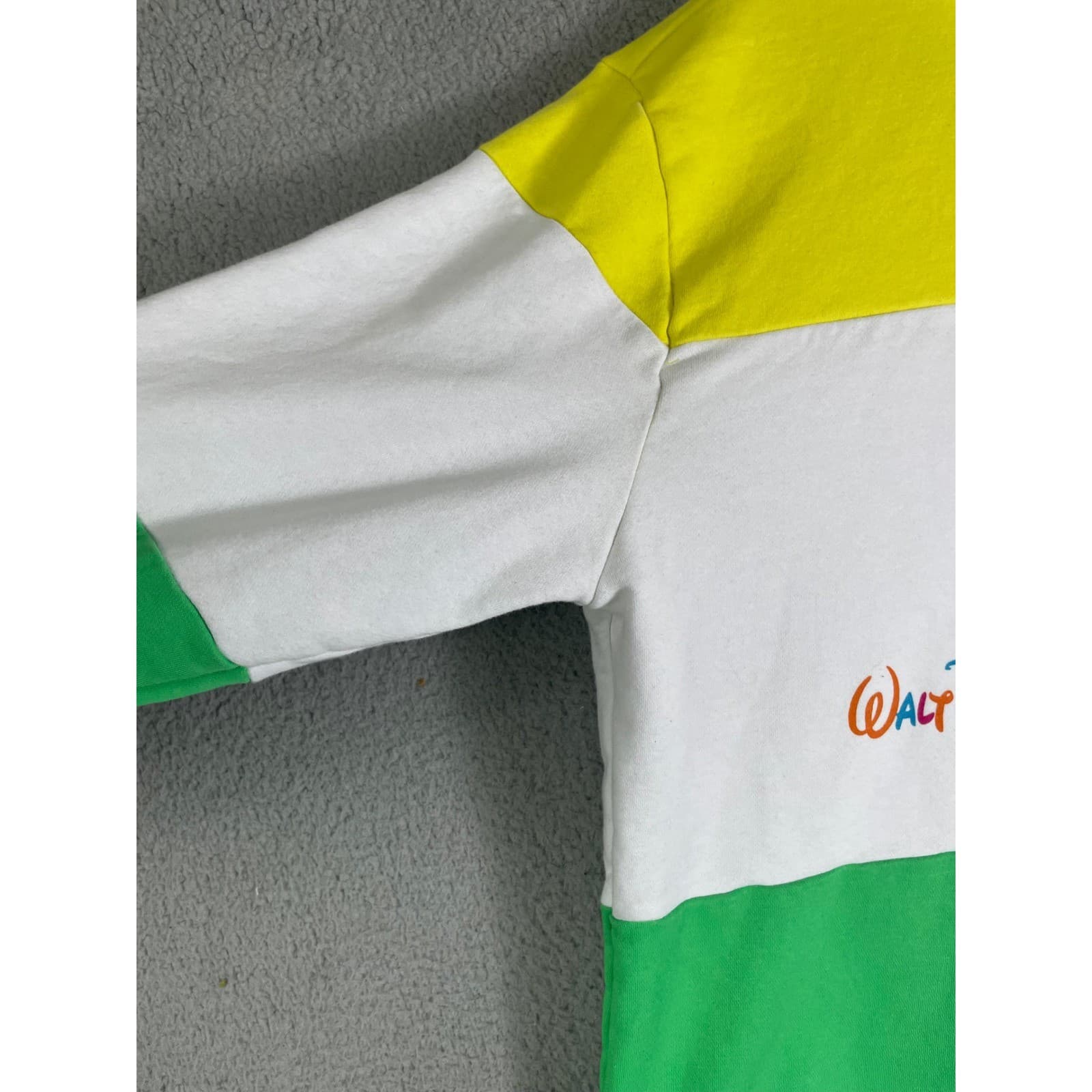 Disney World Goofy Sweatshirt Mens Large Colorblock Yellow Green Parks 2025 - Thumbnail 11