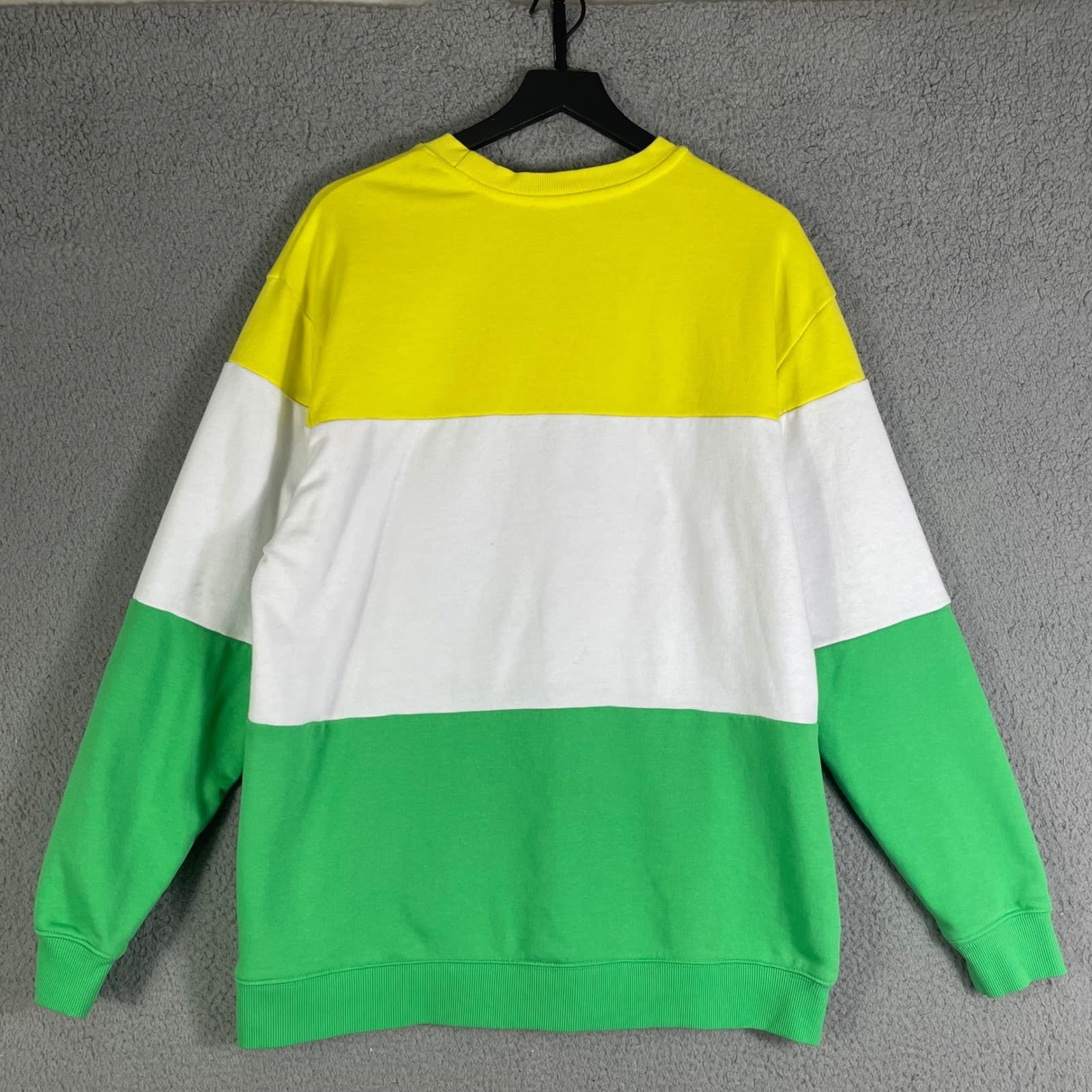 Disney World Goofy Sweatshirt Mens Large Colorblock Yellow Green Parks 2025 - Thumbnail 5