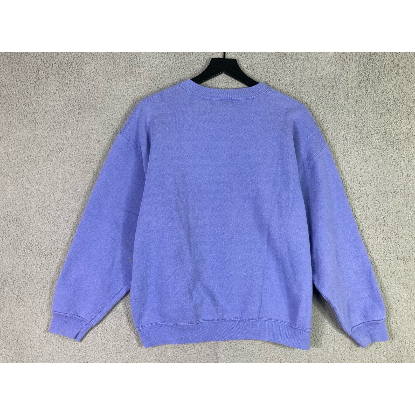 Vintage Duck Village Dolphin Sweatshirt USA Made Blue Embroidered Crewneck L - Thumbnail 3