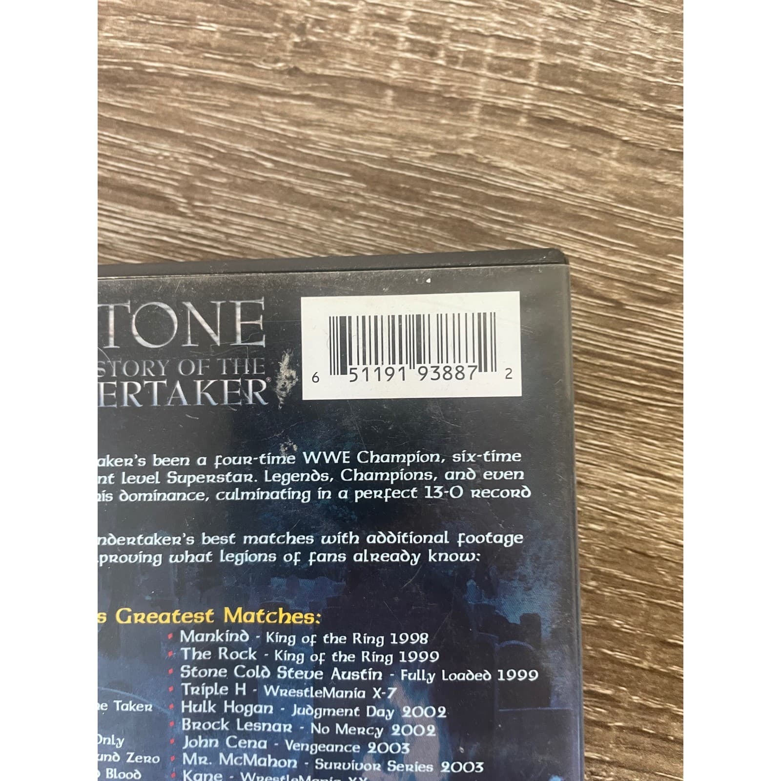 WWE Undertaker DVD Tombstone History 2005 3 Disc Set WWF Wrestling Matches - Thumbnail 6
