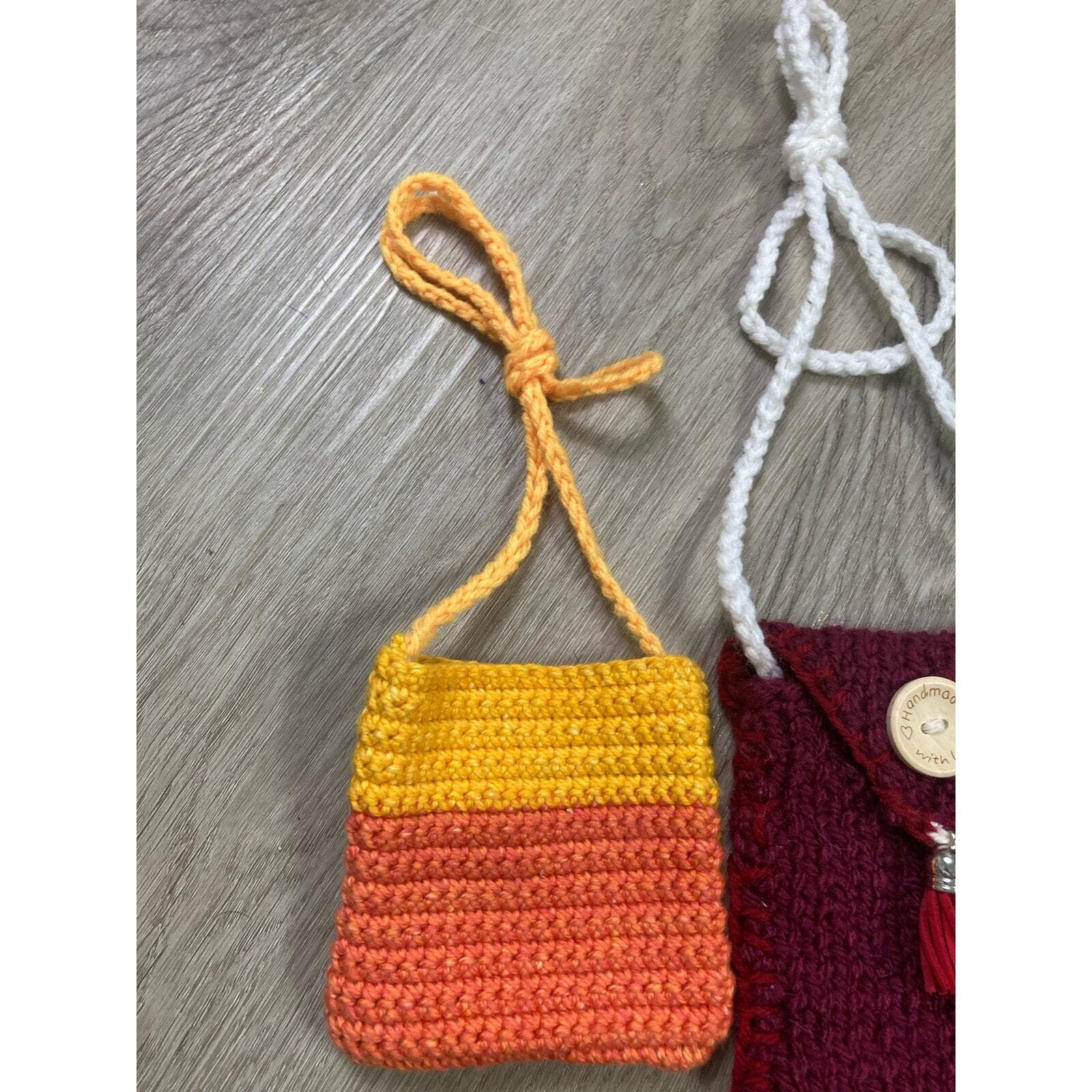 Handmade Crochet Mini Bag Set - Unbranded Multicolor Bags Pouch Lot - Thumbnail 4