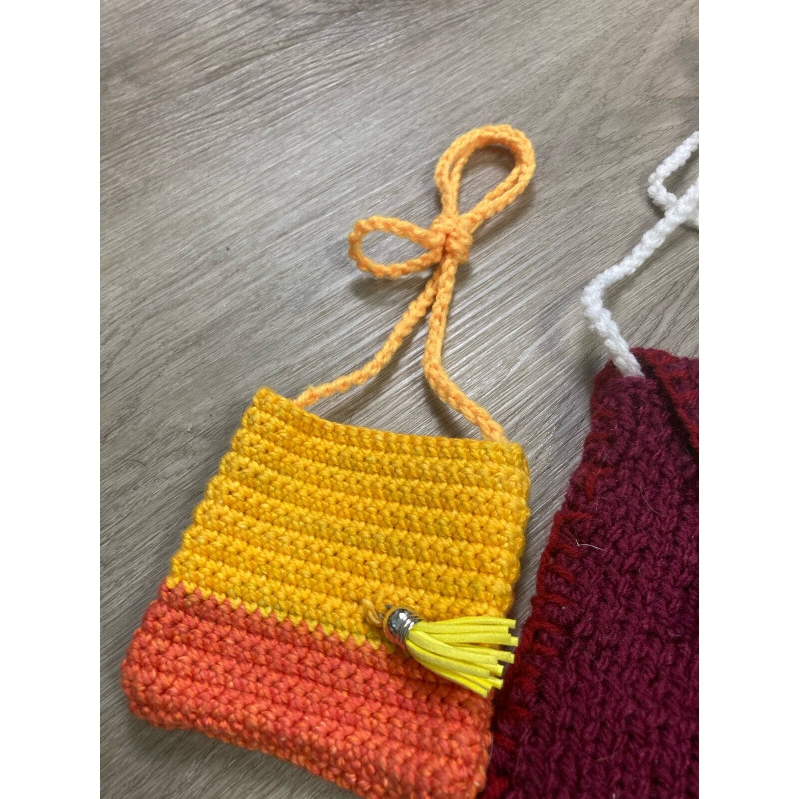 Handmade Crochet Mini Bag Set - Unbranded Multicolor Bags Pouch Lot - Thumbnail 5