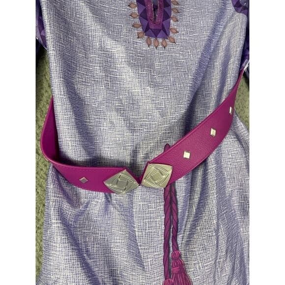 Disney Wish Asha Costume Dress Girls 4–6X Purple Belted Long Sleeve Jakks - Thumbnail 5