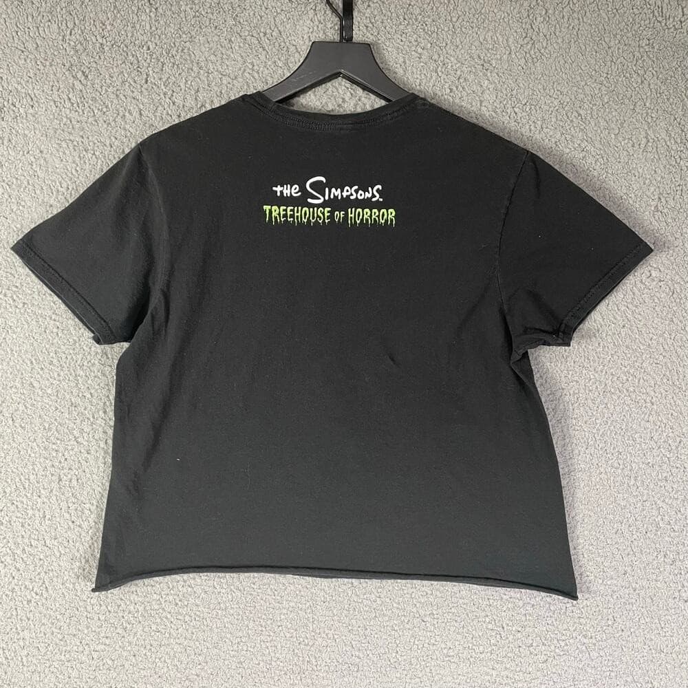 Simpsons Treehouse Horror Shirt Mens M Black Skeleton Graphic Halloween Tee - Thumbnail 4