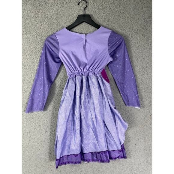 Disney Wish Asha Costume Dress Girls 4–6X Purple Belted Long Sleeve Jakks - Thumbnail 6