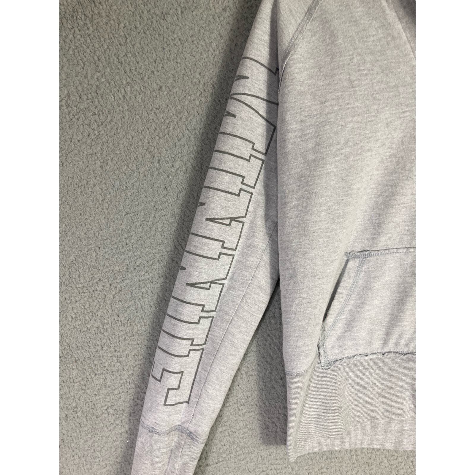 Disney Parks Minnie Mouse Women's Gray Hoodie Cropped Sweatshirt Size L - Thumbnail 6