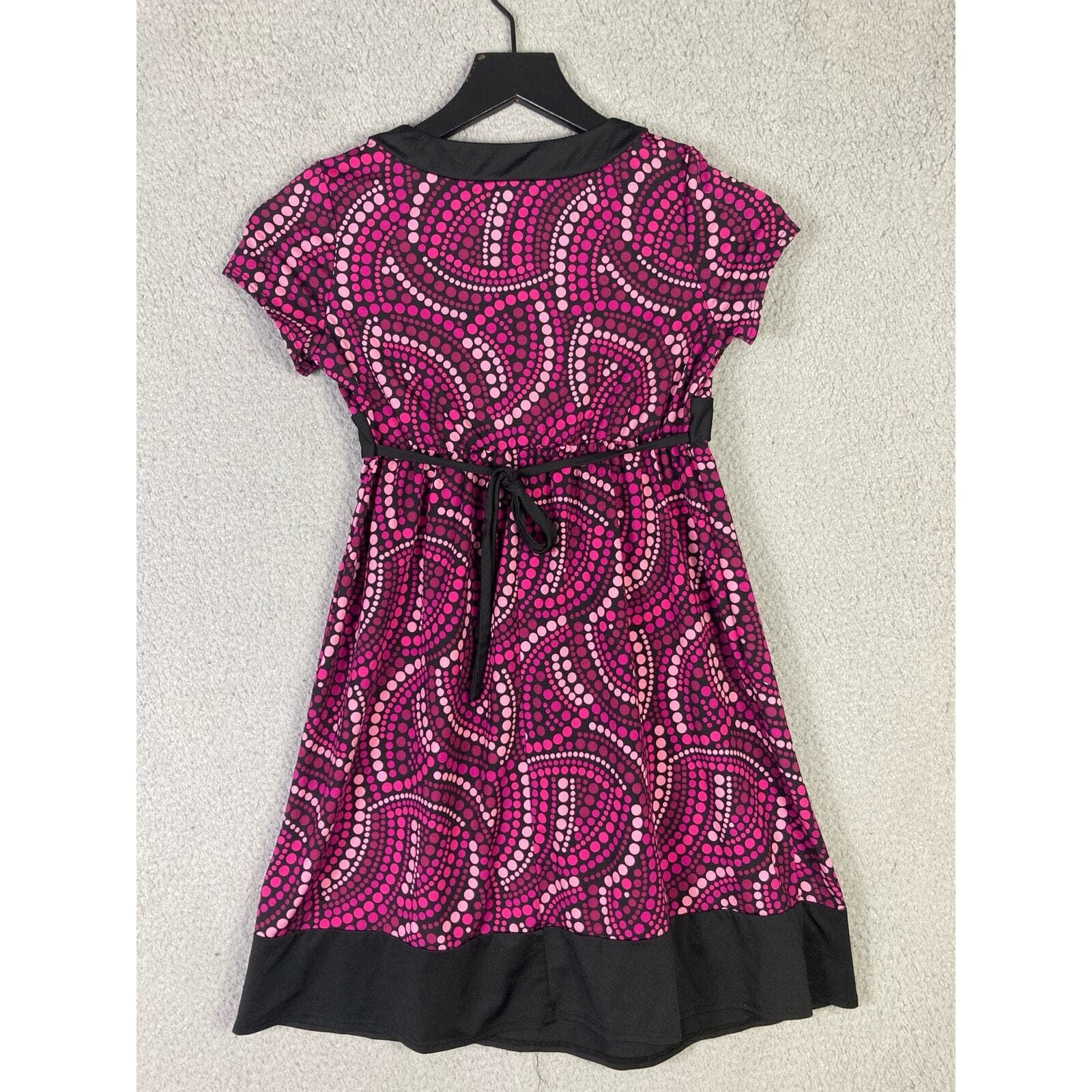George Girls Size 10 Pink & Black Abstract Geometric Party Dress - Thumbnail 2