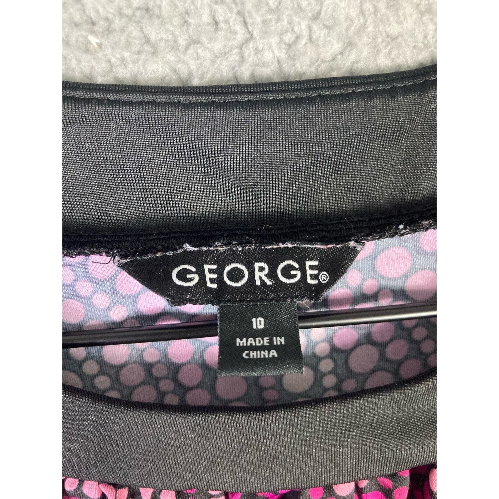 George Girls Size 10 Pink & Black Abstract Geometric Party Dress - Thumbnail 4