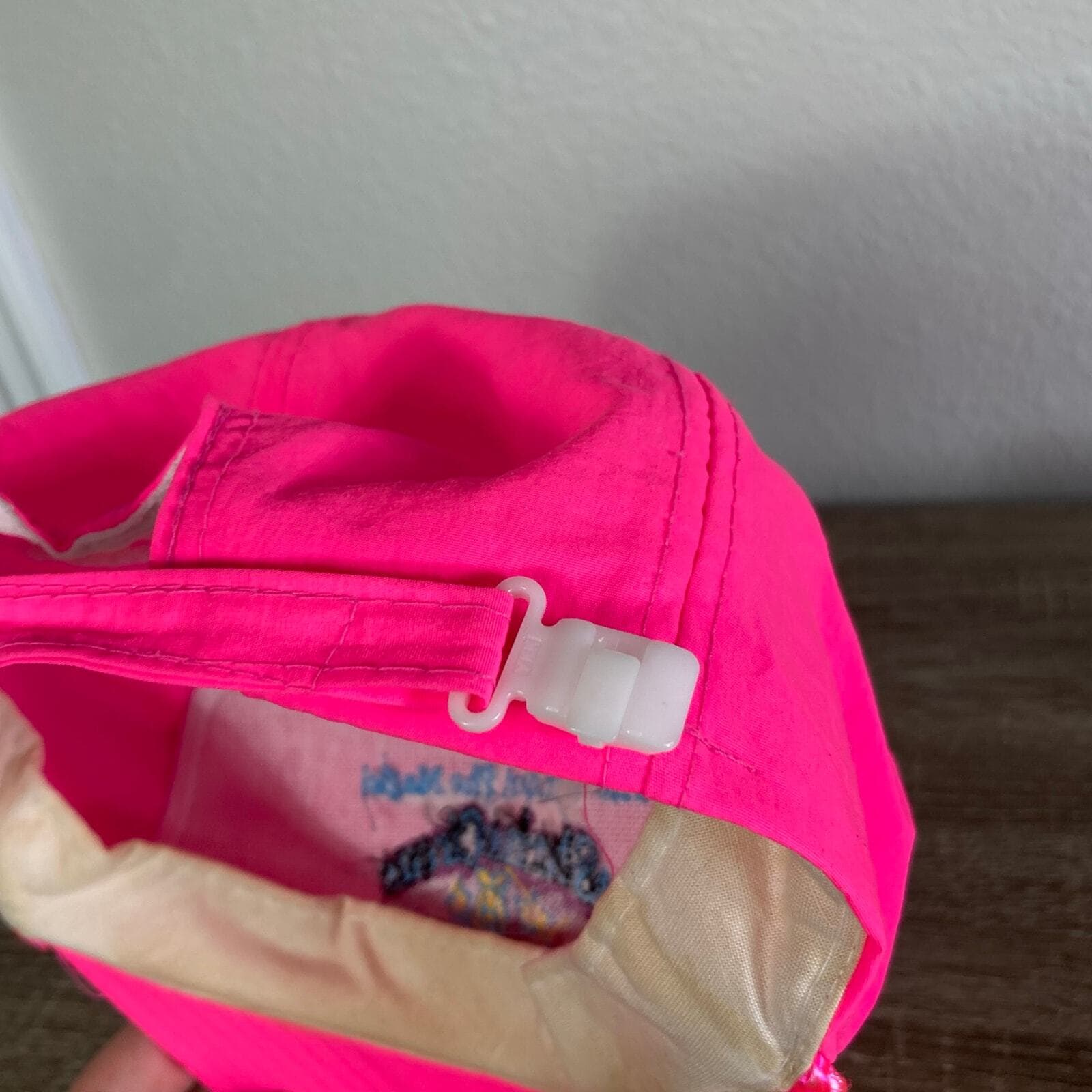 Vintage Shrine Circus Snapback Hat Neon Pink 90s Trucker Cap USA Made - Thumbnail 6