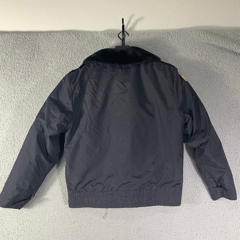 Horace Small USA Security Jacket 42R Black Uniform Coat Faux Fur Collar Vintage - Thumbnail 6
