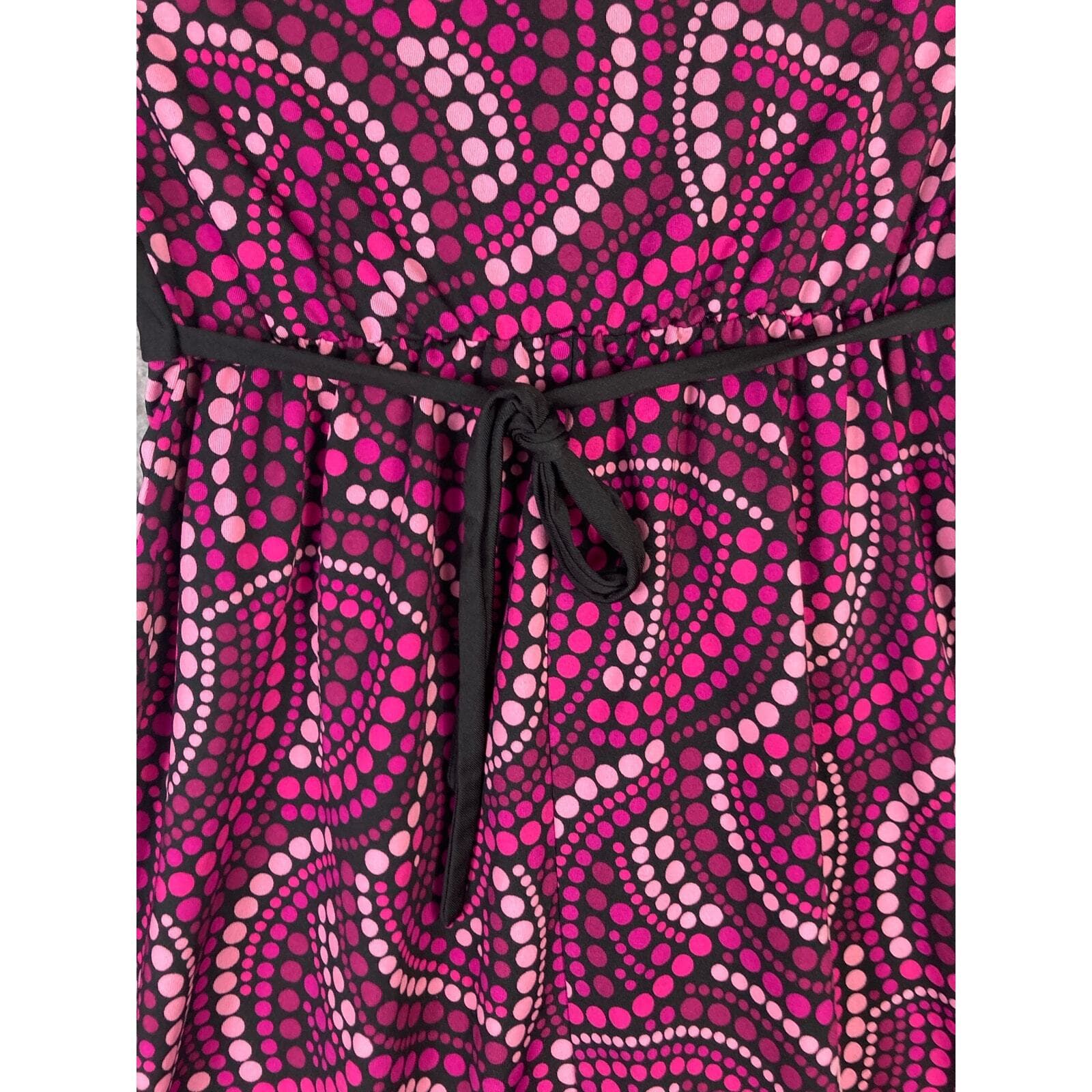 George Girls Size 10 Pink & Black Abstract Geometric Party Dress - Thumbnail 8