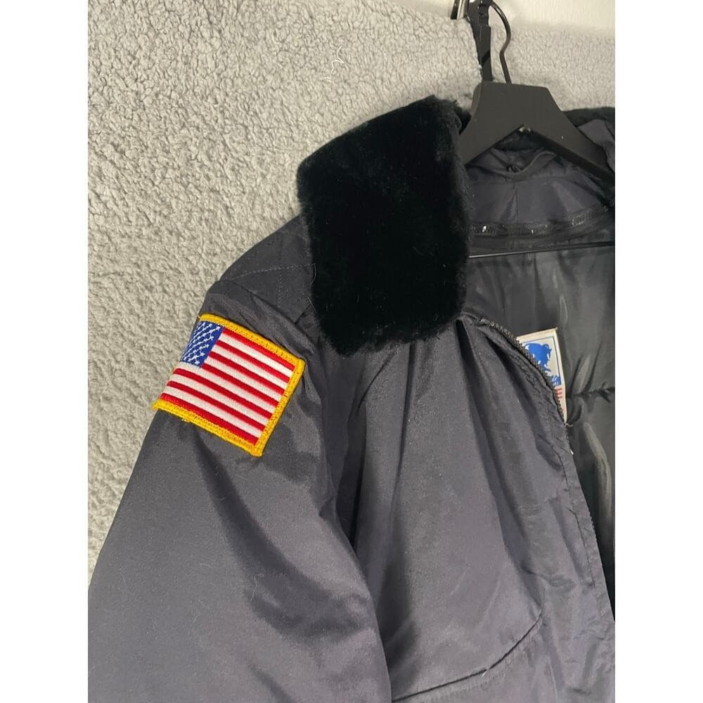 Horace Small USA Security Jacket 42R Black Uniform Coat Faux Fur Collar Vintage - Thumbnail 13