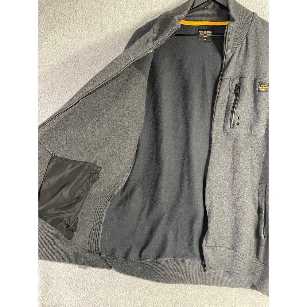 PME Legend Full Zip Jacket Mens XXXL Gray Knit Textured Sweater Coat - Thumbnail 8