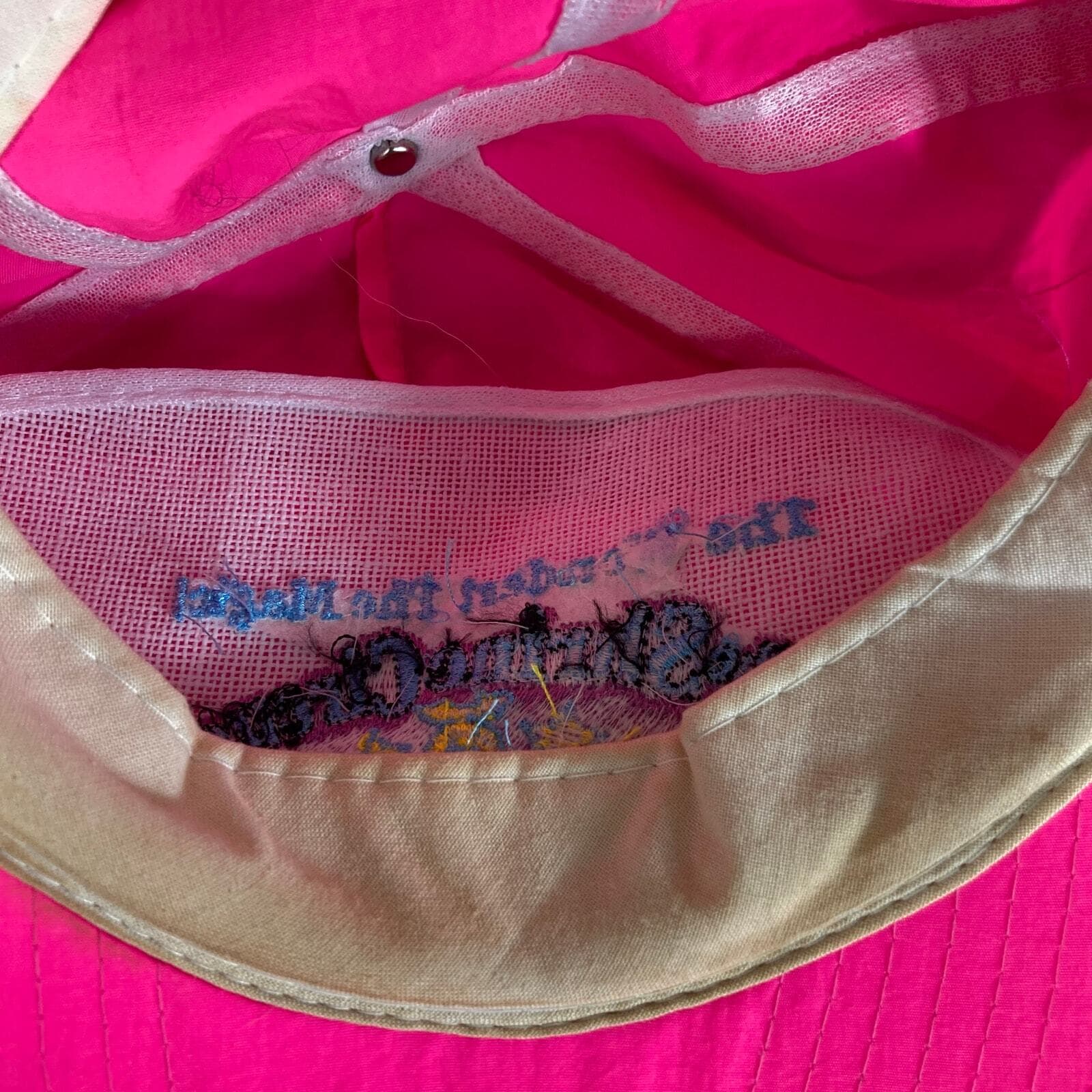 Vintage Shrine Circus Snapback Hat Neon Pink 90s Trucker Cap USA Made - Thumbnail 14