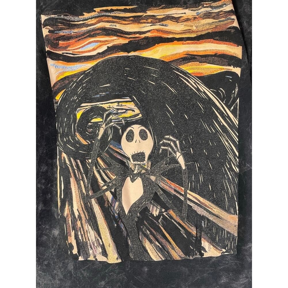 Tim Burton Nightmare Before Christmas Sally Graphic Tee Acid Wash XS Disney - Thumbnail 4