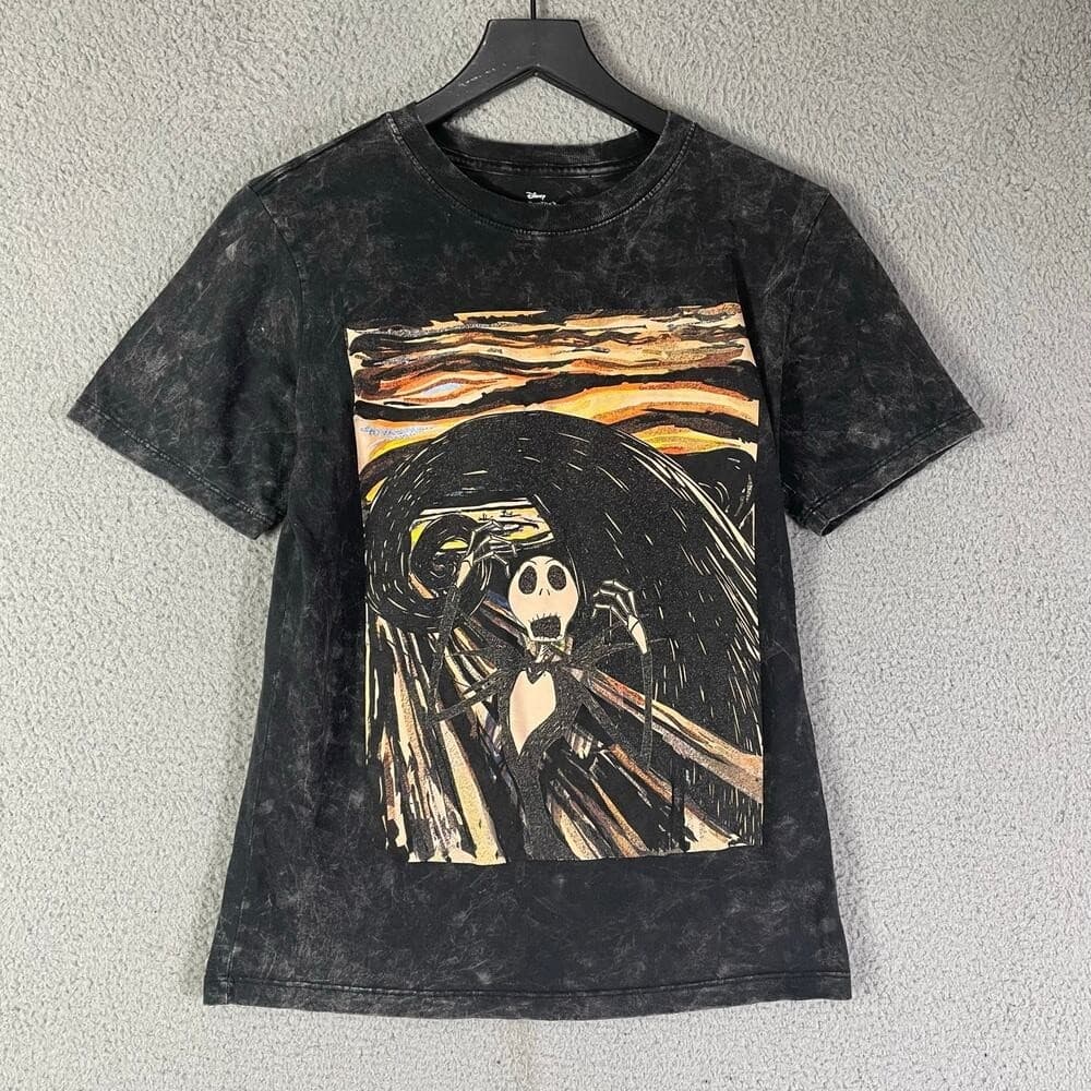 Tim Burton Nightmare Before Christmas Sally Graphic Tee Acid Wash XS Disney - Thumbnail 6