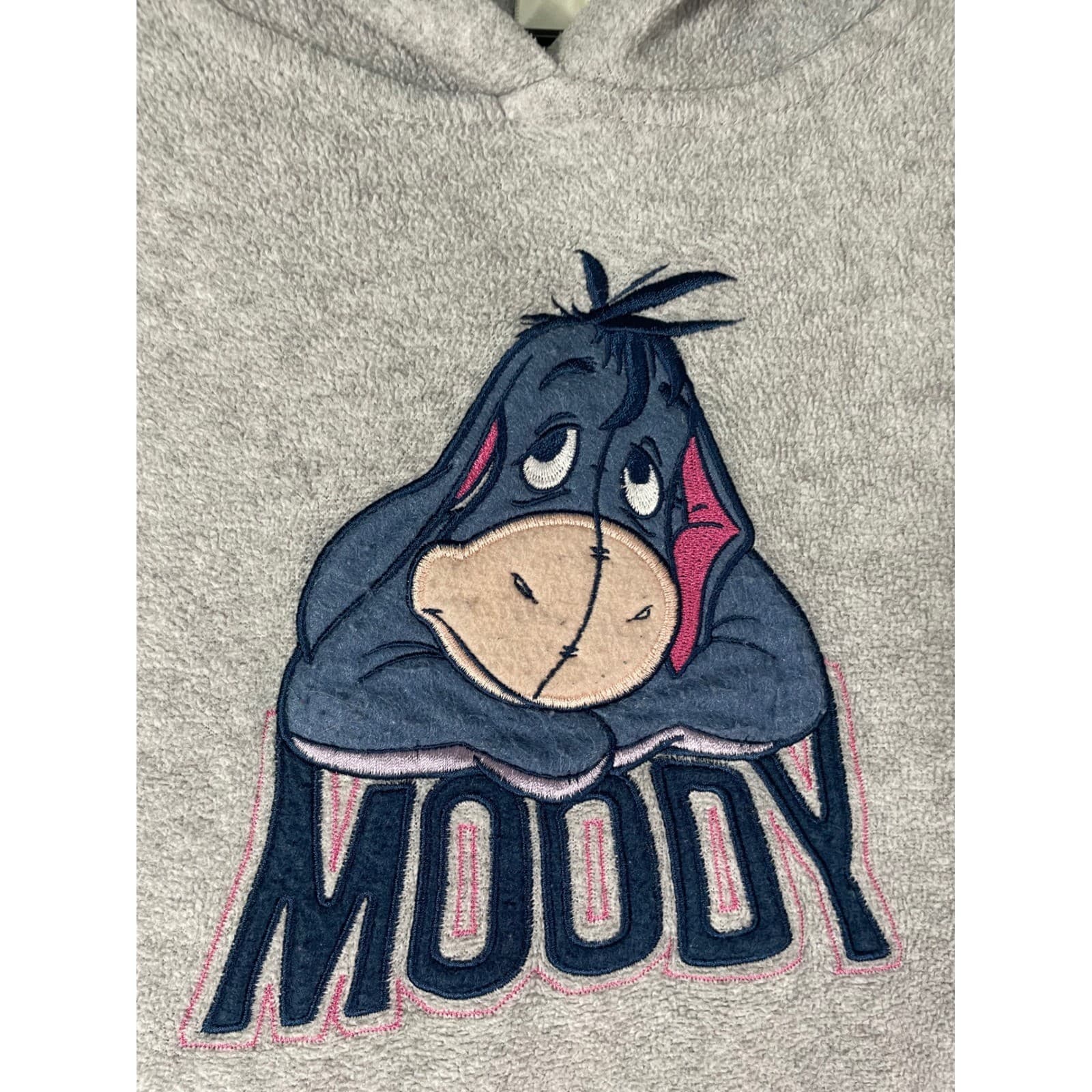 Disney Girls XL Gray Eeyore Moody Hoodie Pullover Kangaroo Pocket - Thumbnail 6