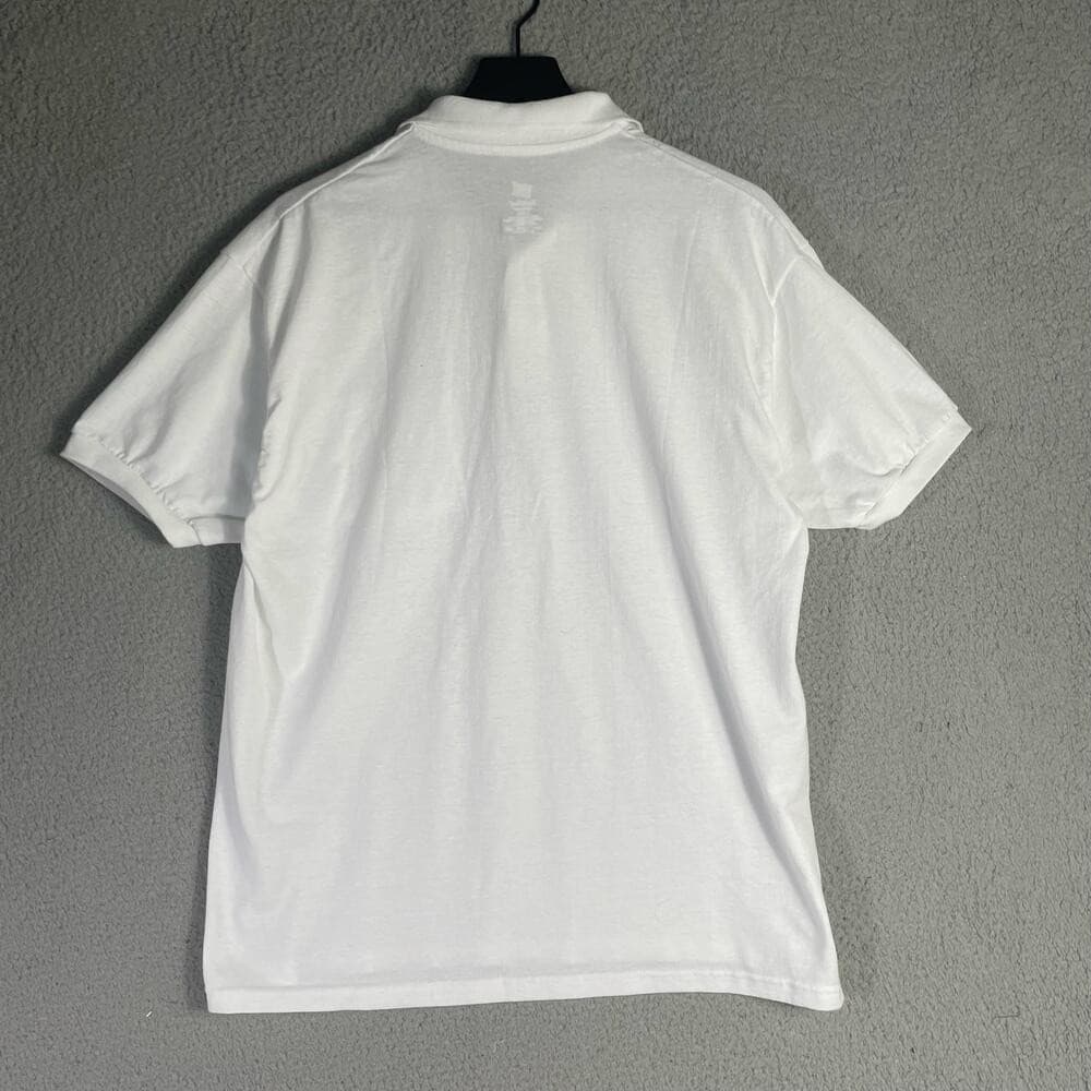 Hanes ComfortBlend White Polo Shirt 2-Pack Men's Large Cotton EcoSmart - Thumbnail 8