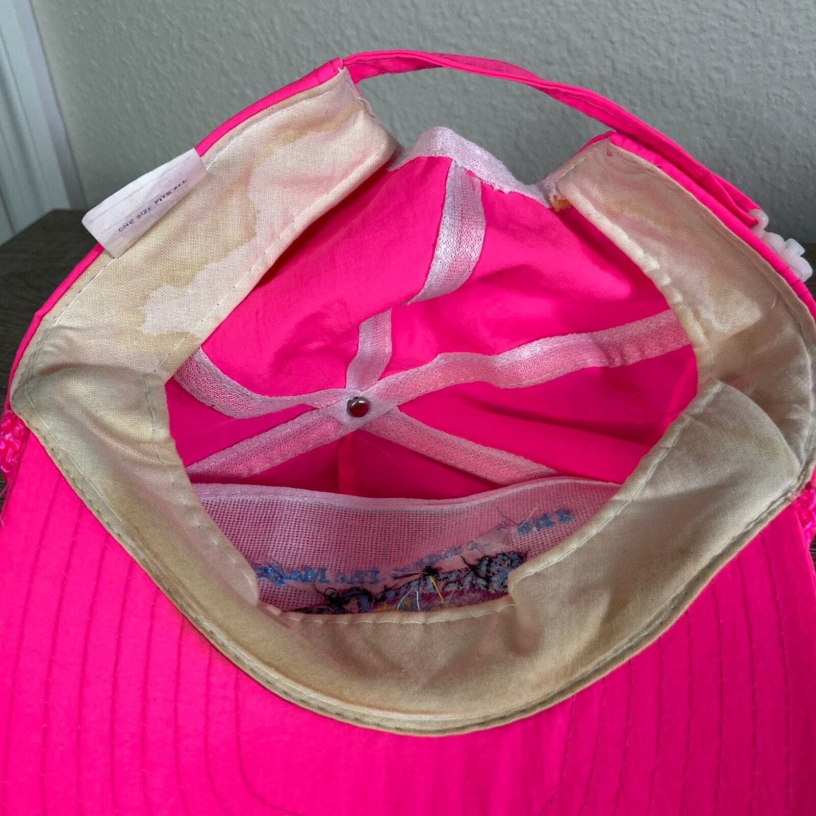 Vintage Shrine Circus Snapback Hat Neon Pink 90s Trucker Cap USA Made - Thumbnail 15