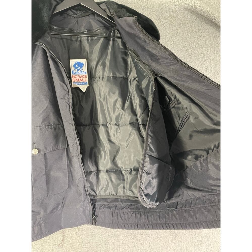 Horace Small USA Security Jacket 42R Black Uniform Coat Faux Fur Collar Vintage - Thumbnail 9