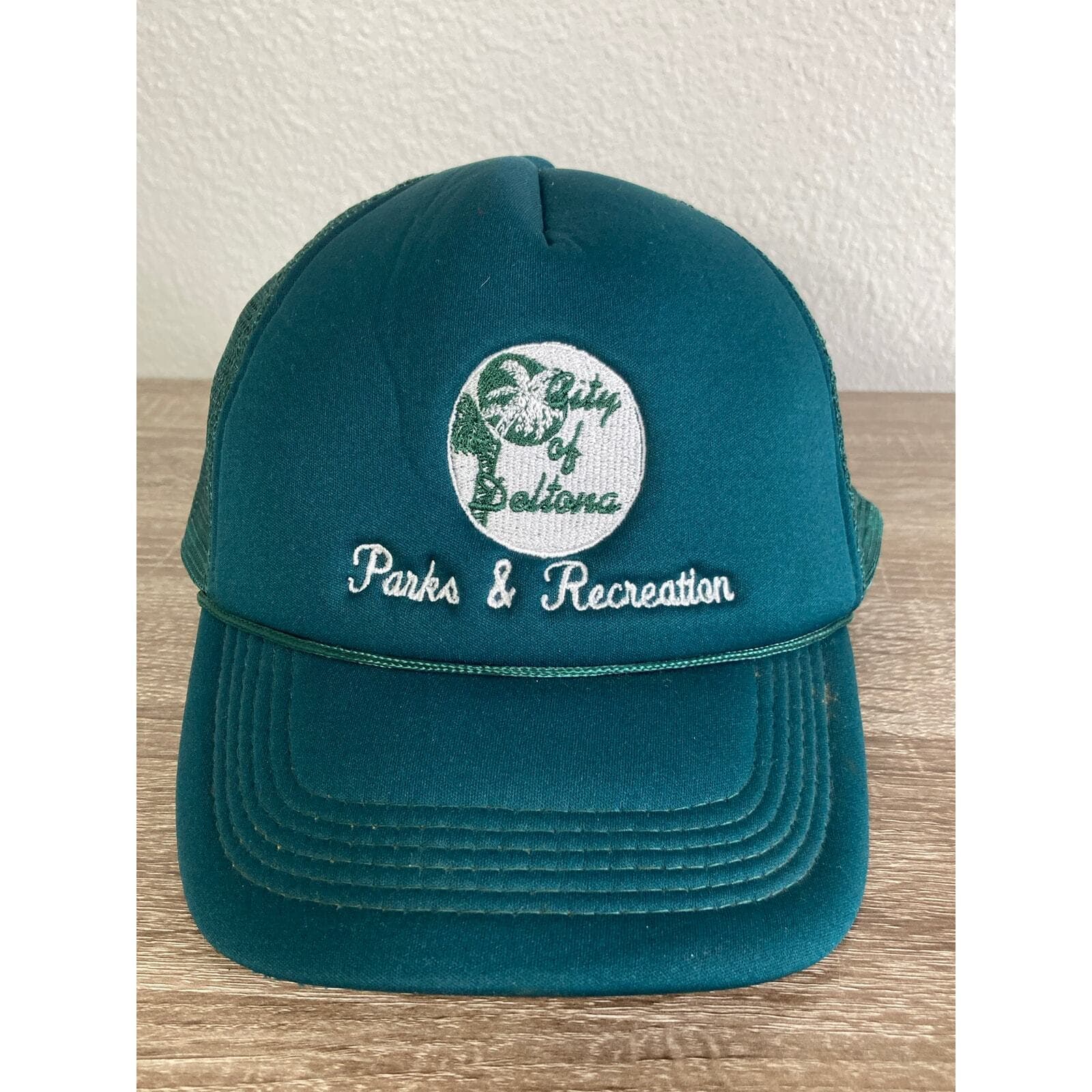 Vintage City of Deltona Parks & Rec Green Trucker Hat Snapback Unisex 90s - Thumbnail 4