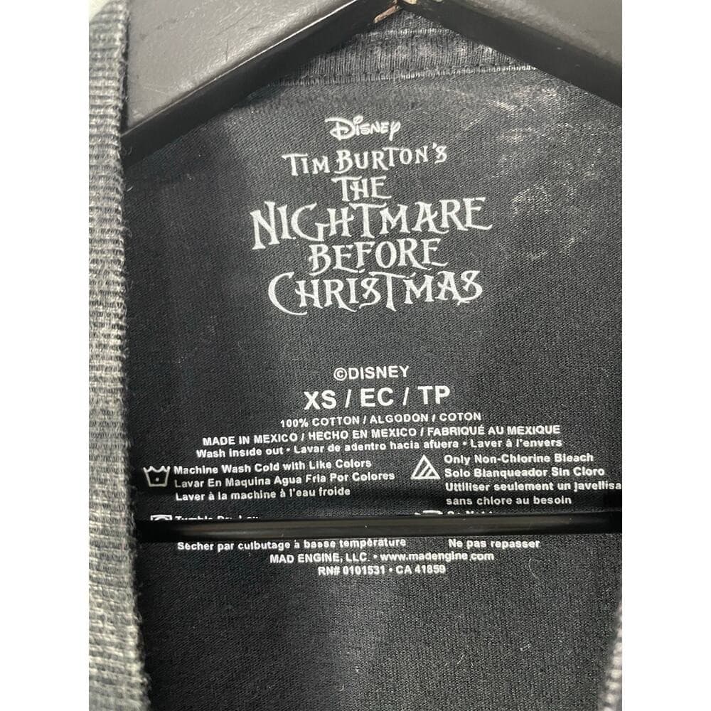 Tim Burton Nightmare Before Christmas Sally Graphic Tee Acid Wash XS Disney - Thumbnail 3