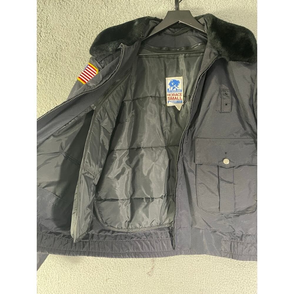 Horace Small USA Security Jacket 42R Black Uniform Coat Faux Fur Collar Vintage - Thumbnail 10