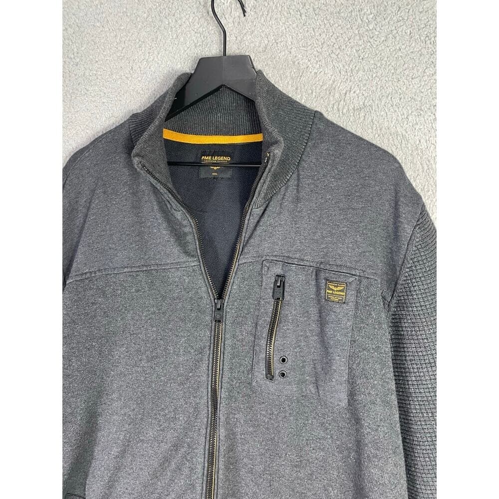 PME Legend Full Zip Jacket Mens XXXL Gray Knit Textured Sweater Coat - Thumbnail 4