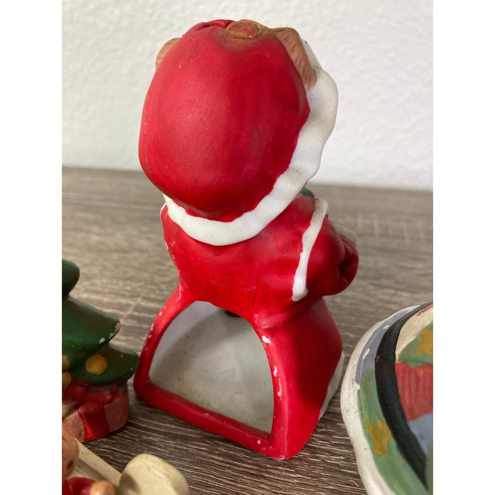 Vintage Christmas Figurine Set Santa & Mrs. Claus Bear Decor Figurines Ornament - Thumbnail 6