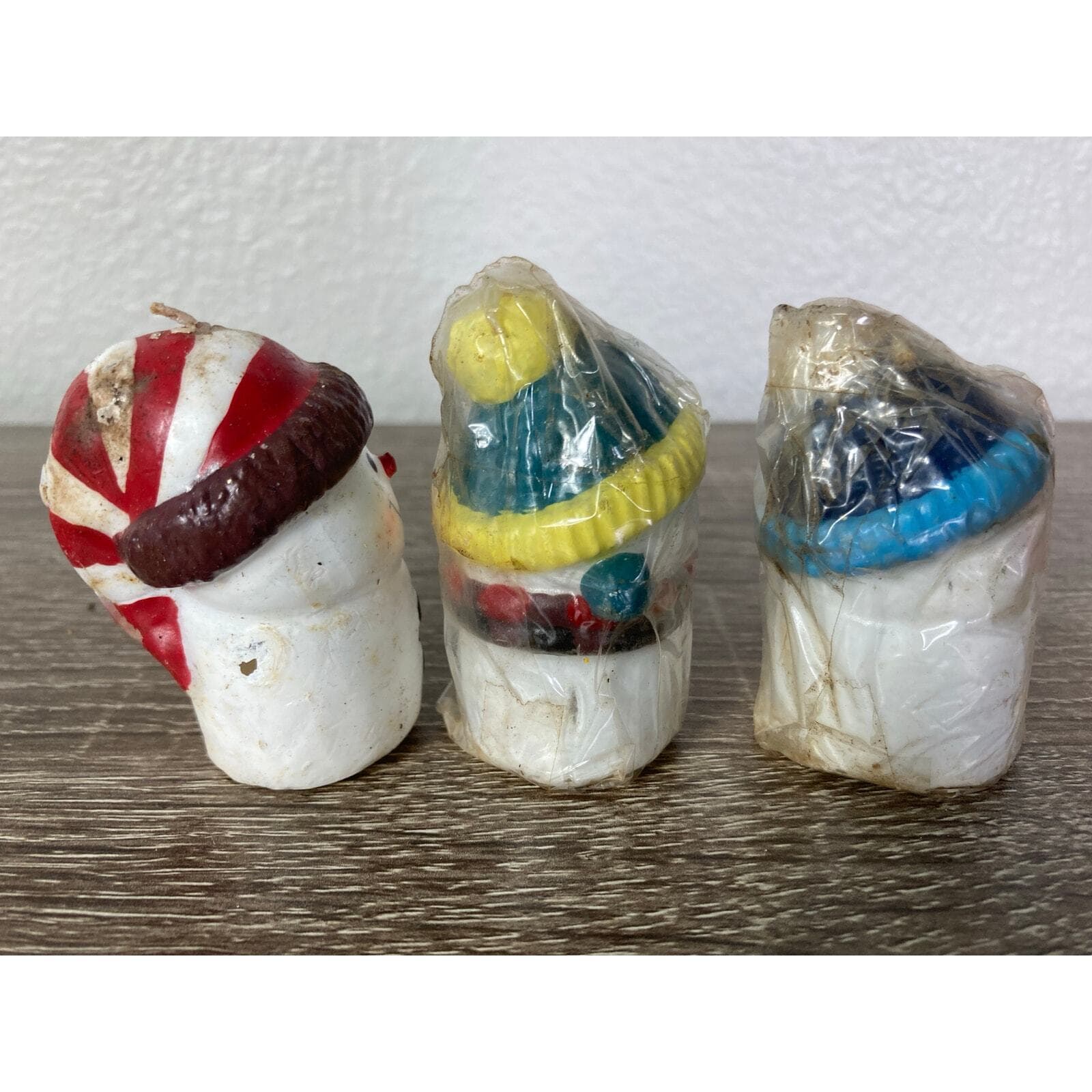 Vintage S' More Love Snowman Candles Set of 3 Christmas Decor - Thumbnail 4