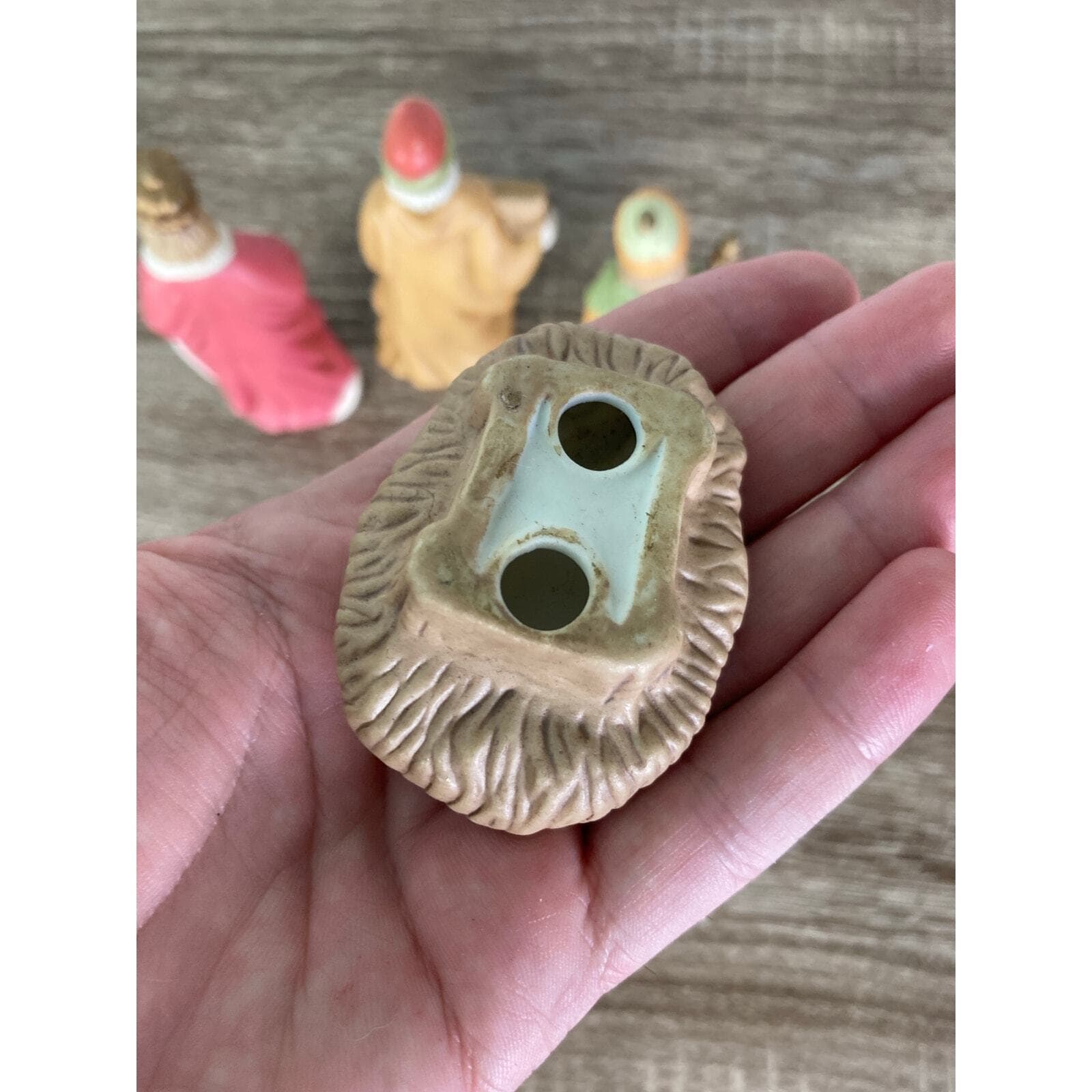 Vintage Nativity Figurine Set 5pc Christmas Decor Multicolor - Thumbnail 7