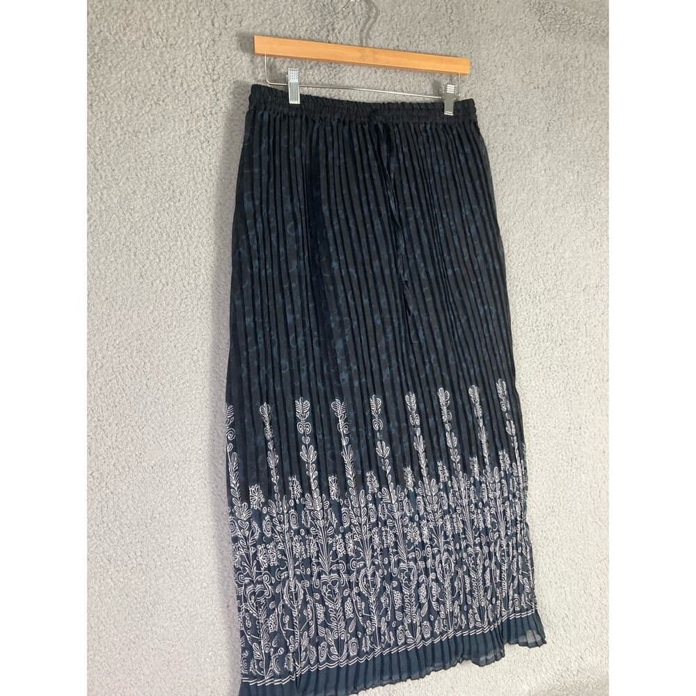 A New Day Women's M Floral Pleated Maxi Skirt Multicolor Casual - Thumbnail 3
