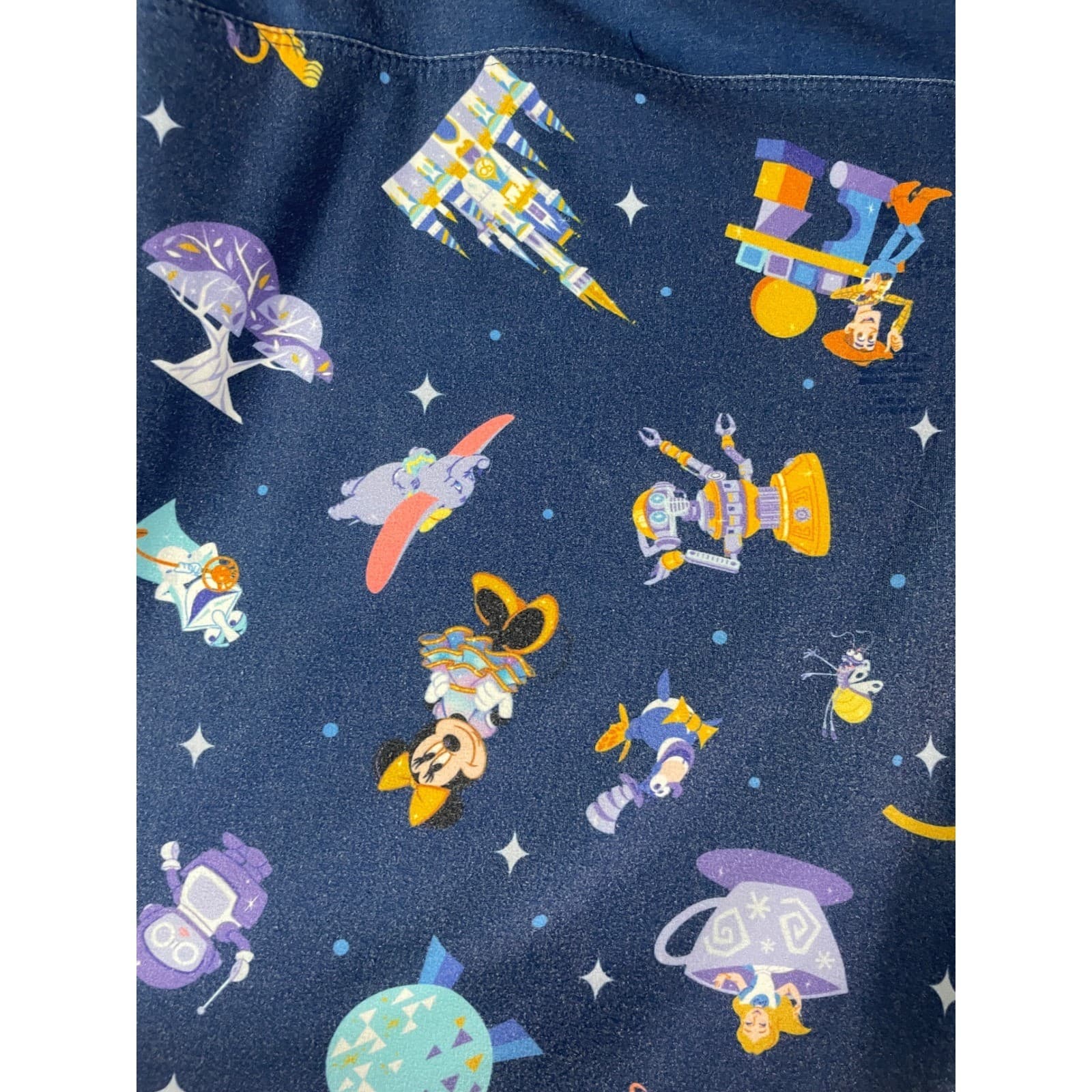 Disney Parks Walt Disney World 50th Anniversary All Over Print Leggings Blue XL - Thumbnail 9