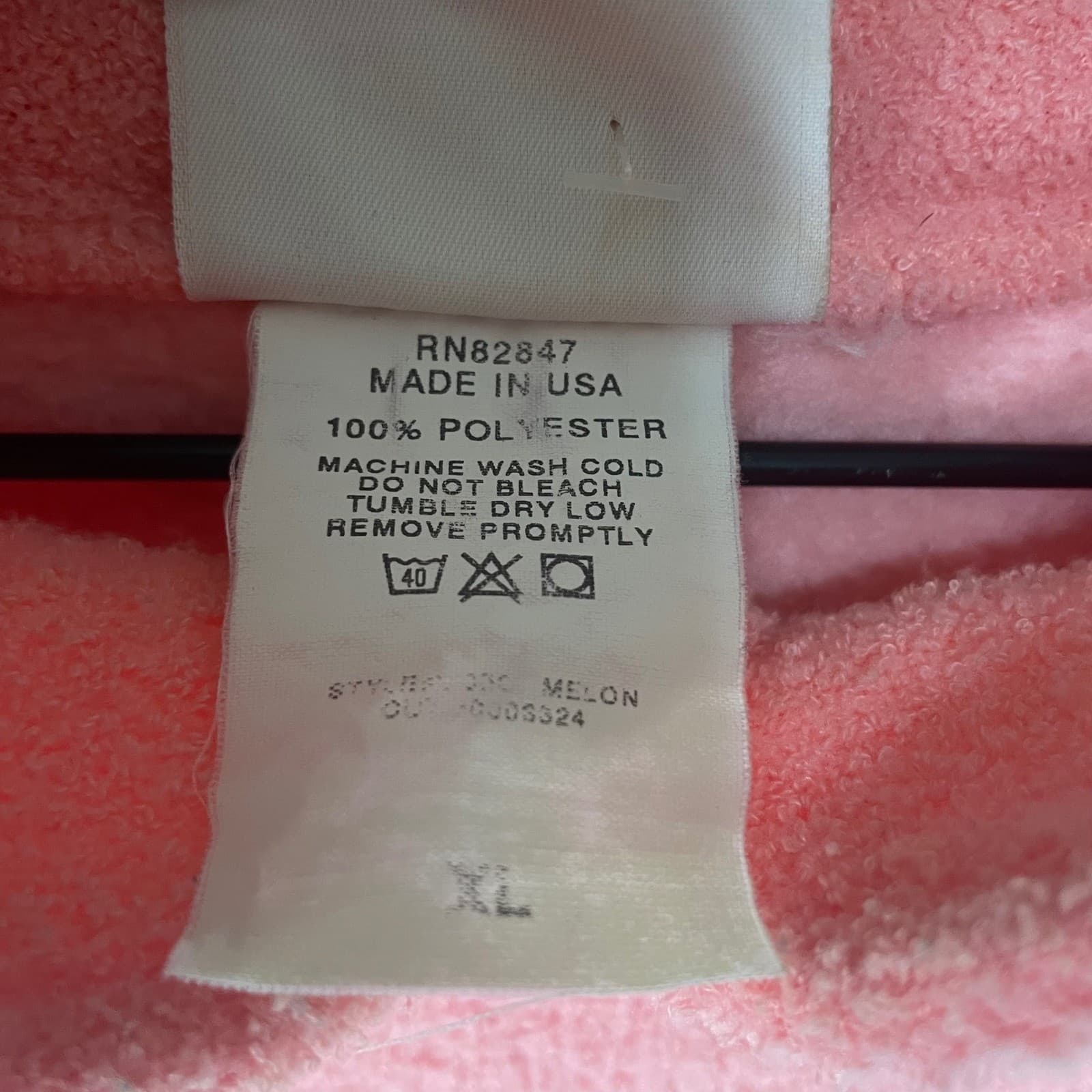 Vintage Yakama Nation Sweatshirt XL Pink Fleece Made USA 90s Mock Neck Pullover - Thumbnail 7